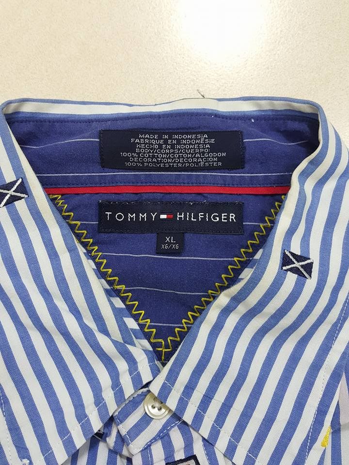Tommy Hilfiger Various of Country Flag Striped Button Up Shirt Size US XL / EU 56 / 4 - 7 Thumbnail