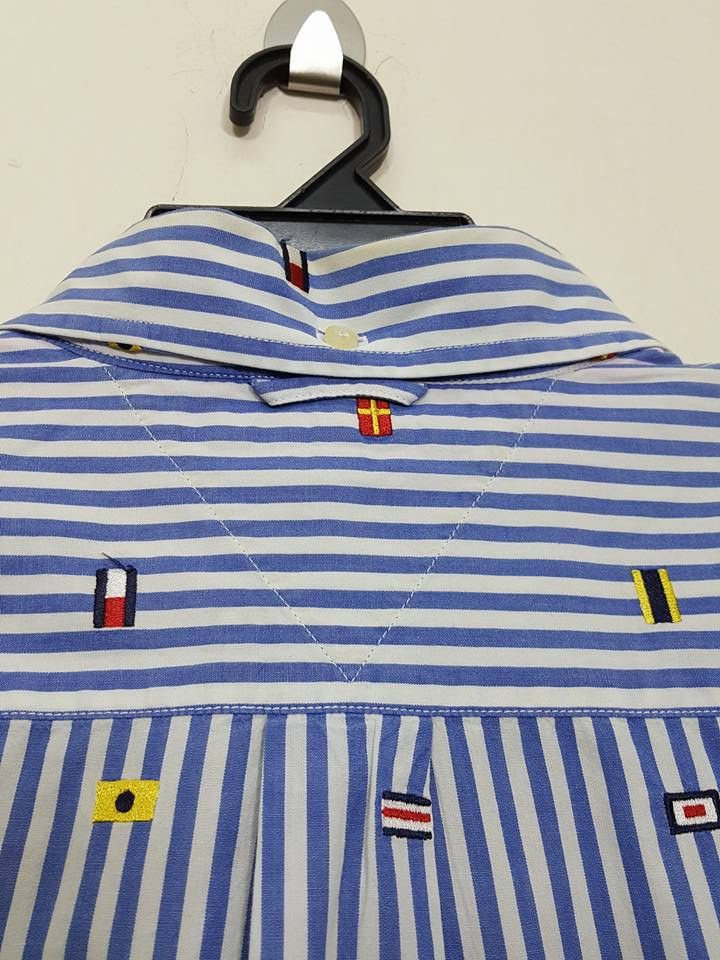 Tommy Hilfiger Various of Country Flag Striped Button Up Shirt Size US XL / EU 56 / 4 - 6 Thumbnail