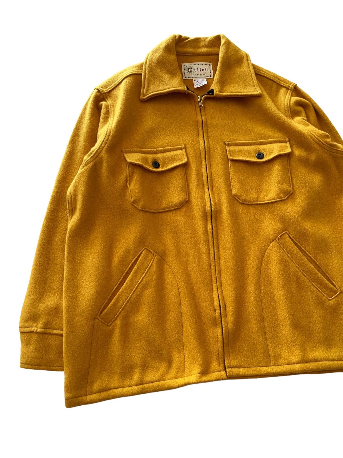 The Workers Club × Vintage VINTAGE 70s MELTON WOOL JACKET Size US L / EU 52-54 / 3 - 3 Thumbnail