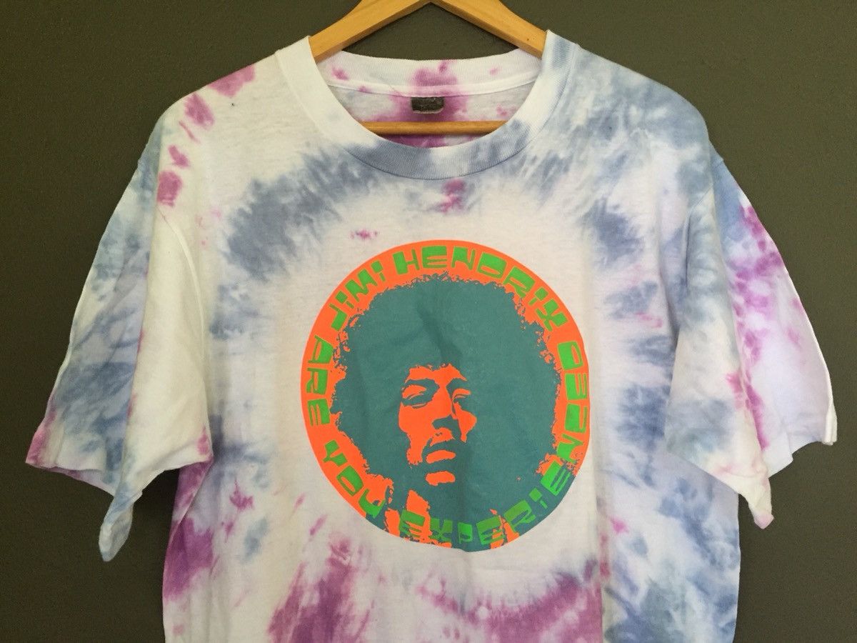 Band Tees × Jimi Hendrix × Vintage VINTAGE JIMI HENDRIX TIE DYE TSHIRT Size US L / EU 52-54 / 3 - 3 Thumbnail
