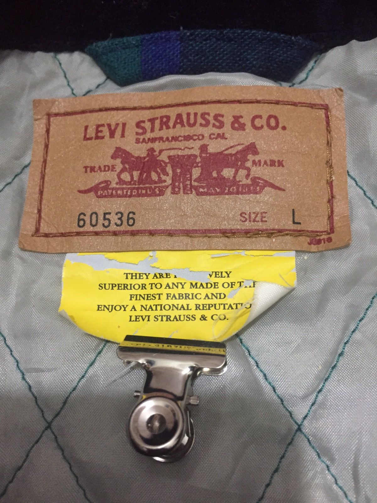Flannel Levi’s reverse side cotton inside flannel zip shirt #13-1 Size US L / EU 52-54 / 3 - 5 Thumbnail