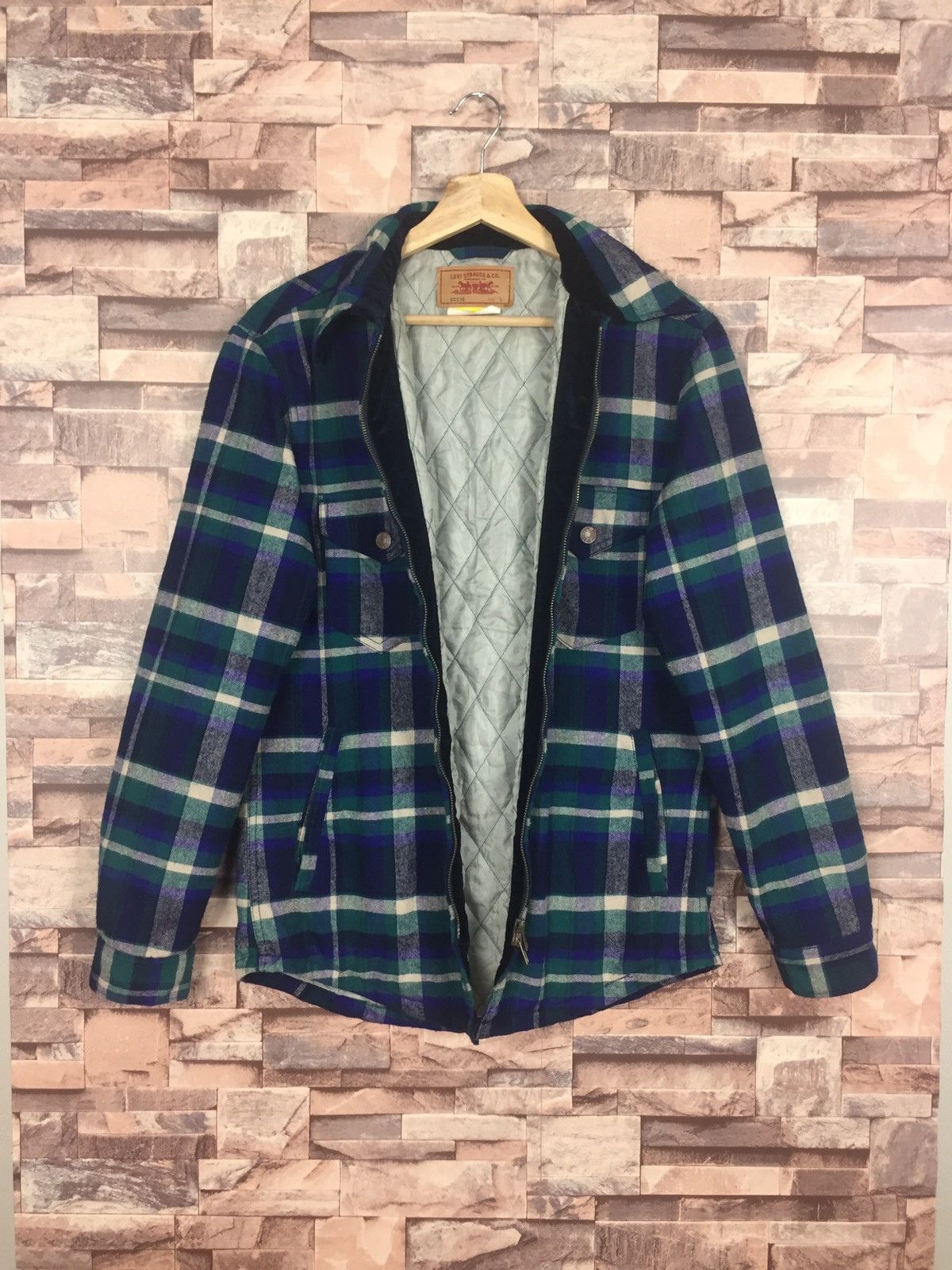 Flannel Levi’s reverse side cotton inside flannel zip shirt #13-1 Size US L / EU 52-54 / 3 - 3 Thumbnail