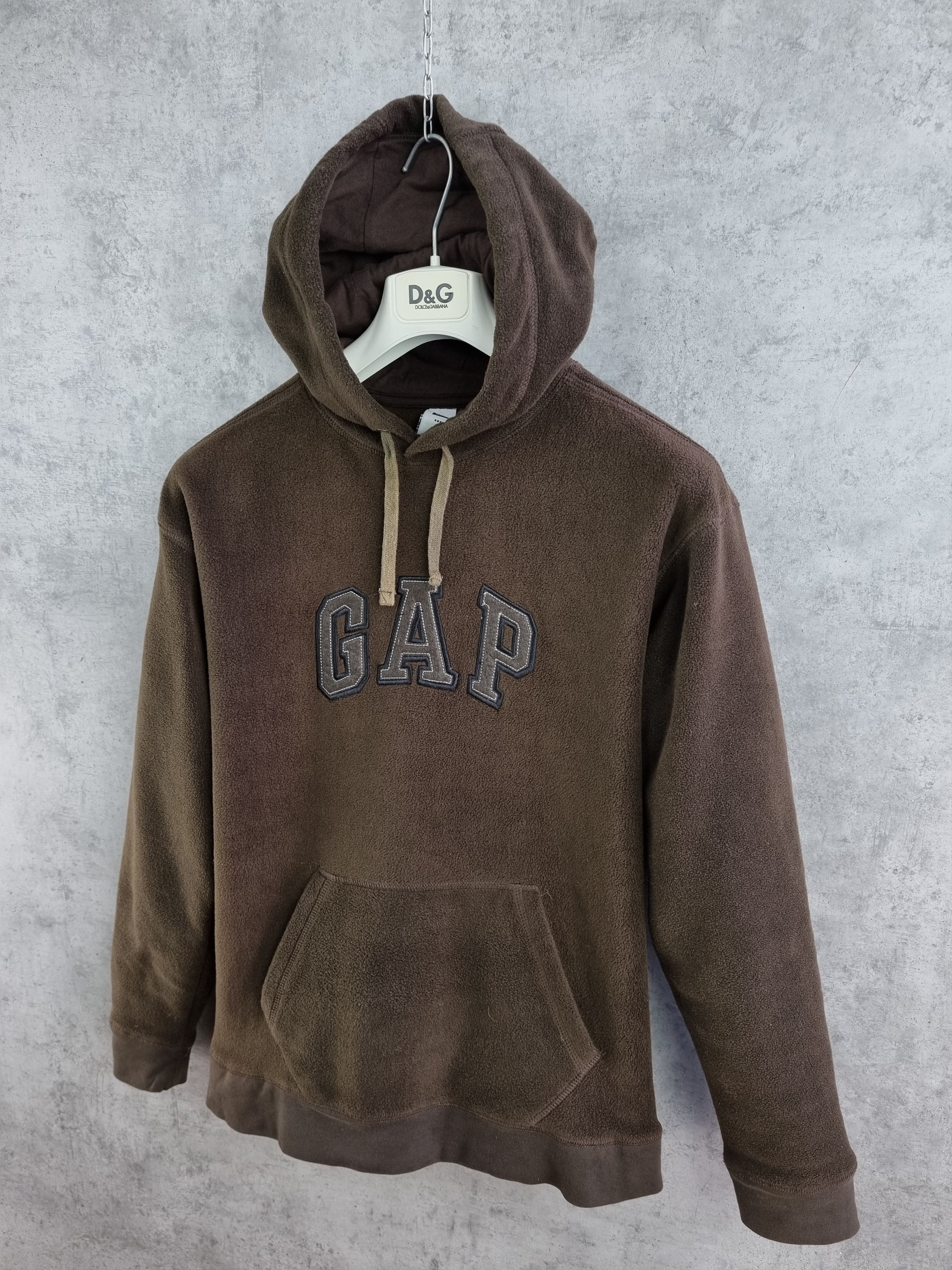 Gap Brown Gap Fleece Hoodie Spellout logo Size US S / EU 44-46 / 1 - 2 Thumbnail