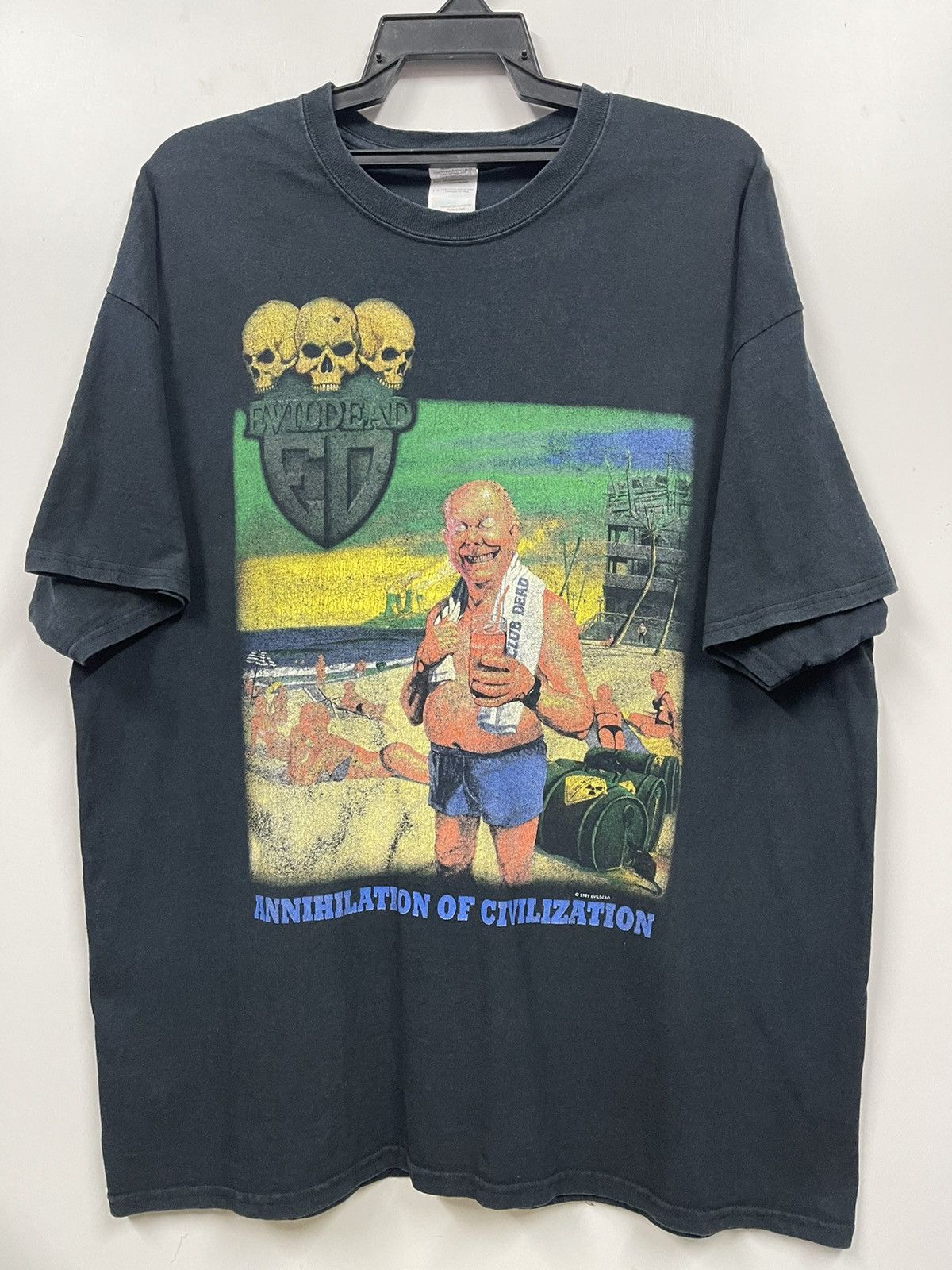 Expert Horror × Vintage Vintage 1989 Evildead Annihilation Of Civiczatiaon Y2K Tee Size US XL / EU 56 / 4 - 2 Thumbnail