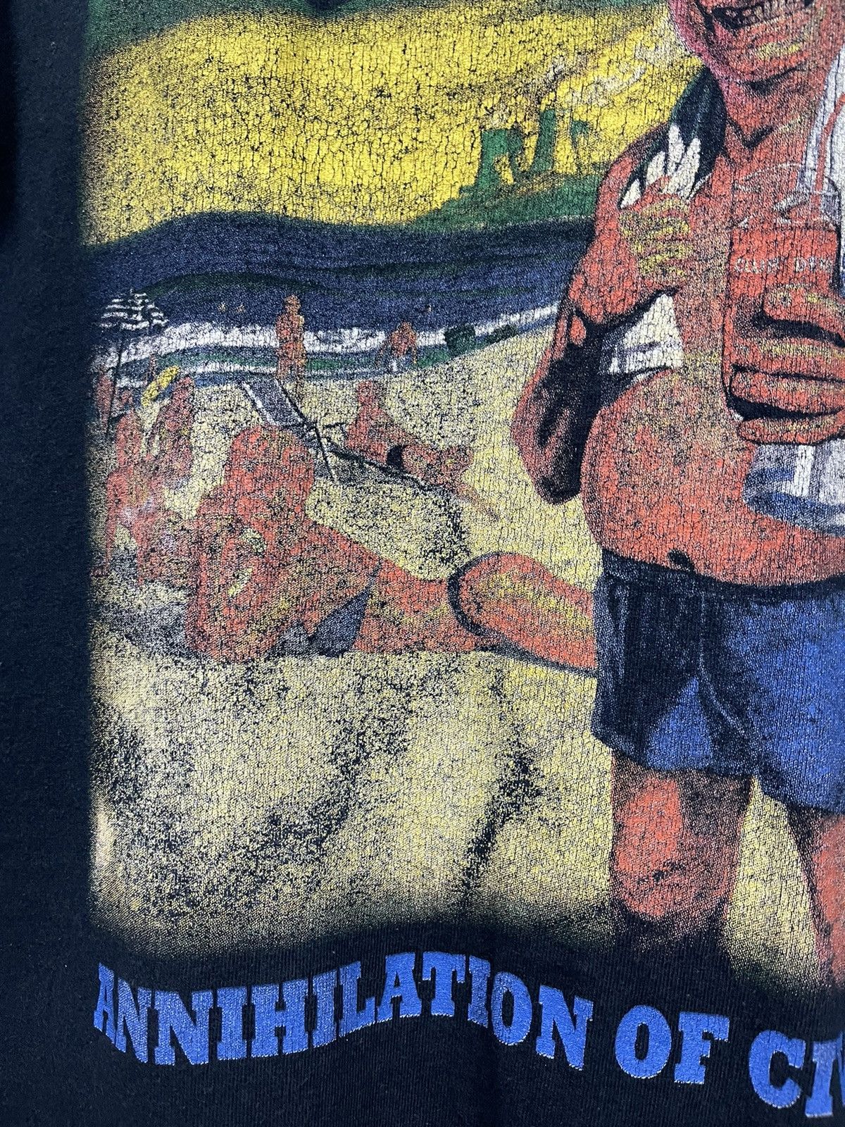 Expert Horror × Vintage Vintage 1989 Evildead Annihilation Of Civiczatiaon Y2K Tee Size US XL / EU 56 / 4 - 5 Thumbnail