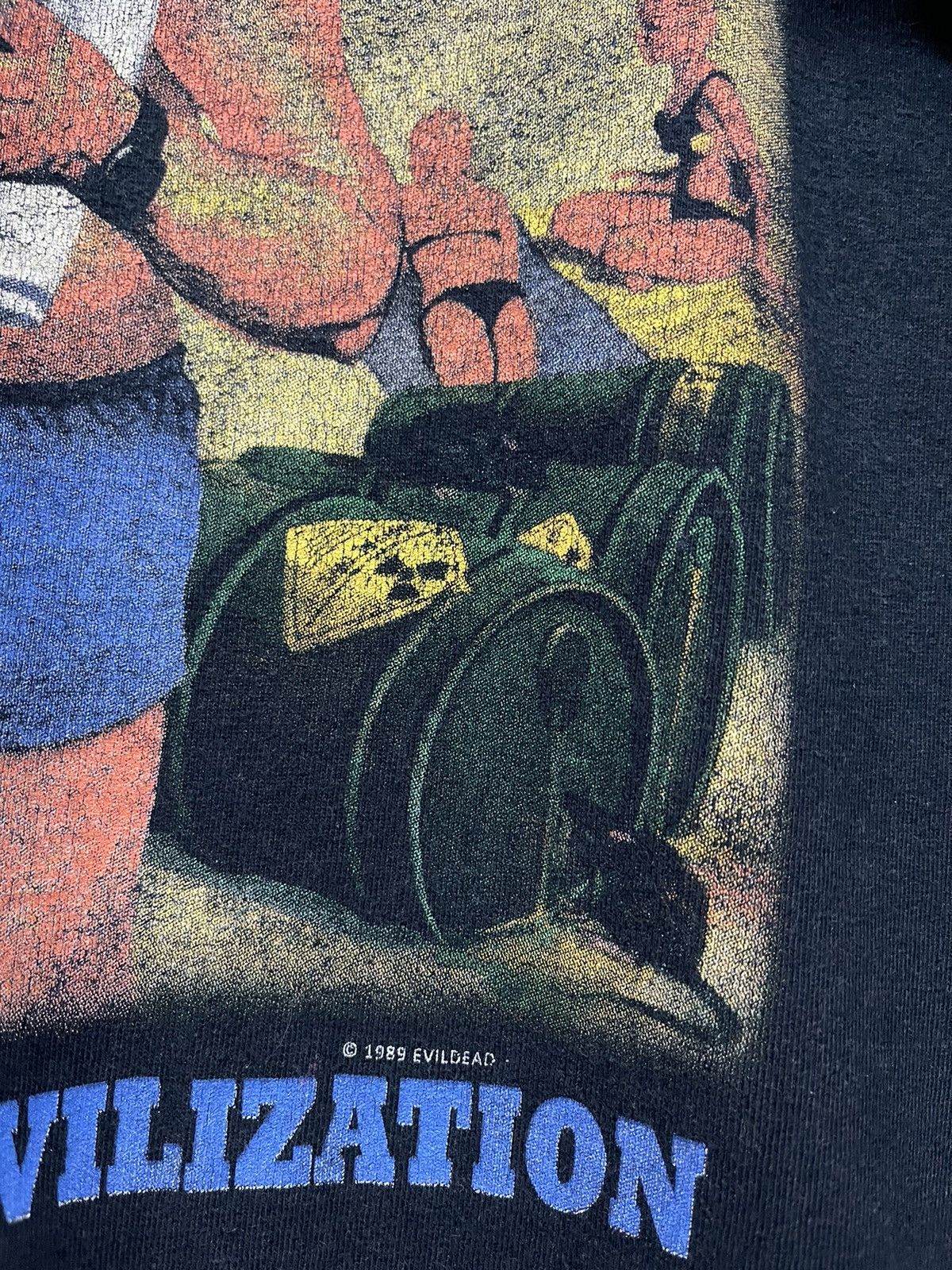 Expert Horror × Vintage Vintage 1989 Evildead Annihilation Of Civiczatiaon Y2K Tee Size US XL / EU 56 / 4 - 6 Thumbnail
