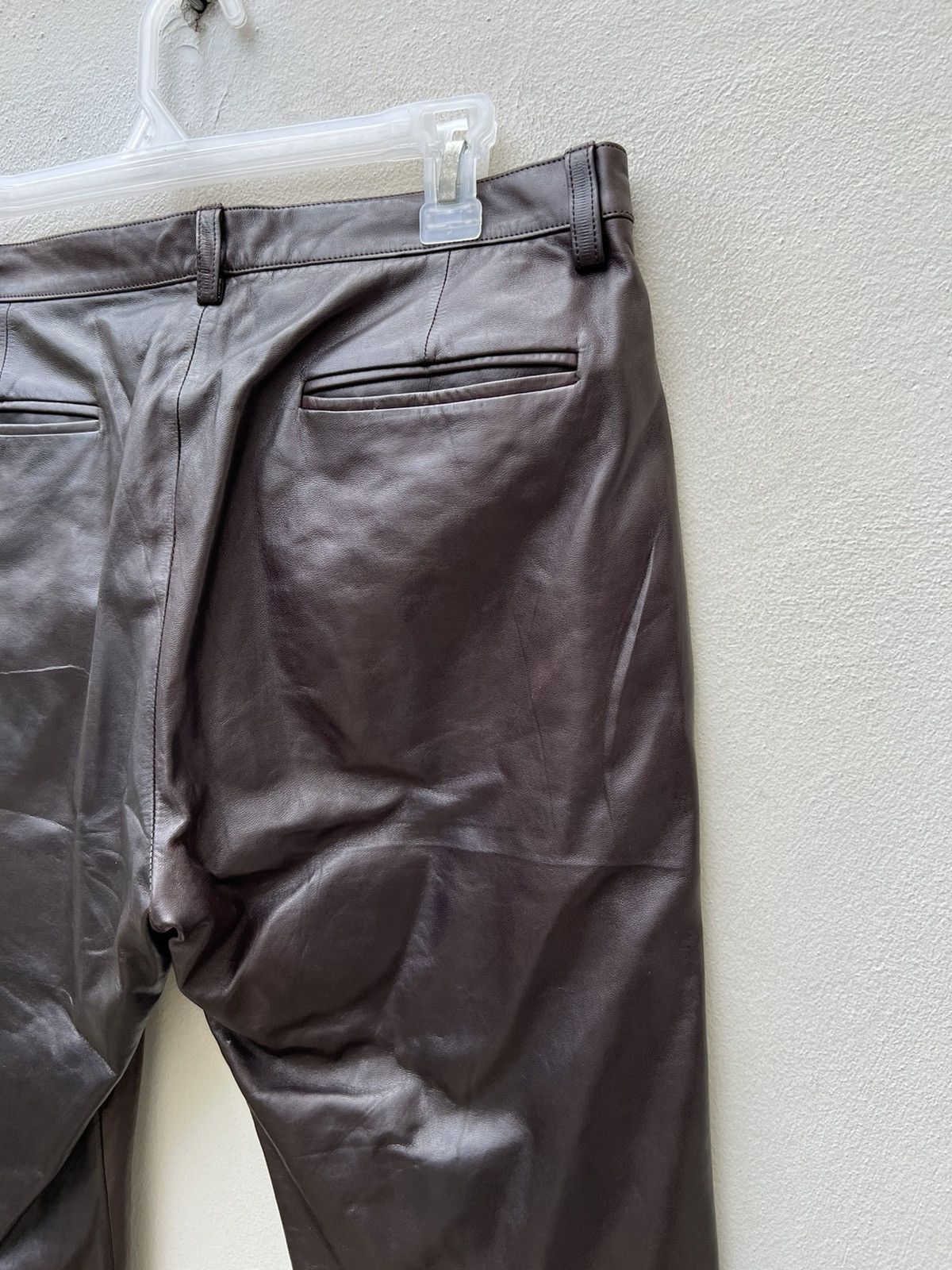 Izreel  Kazuhiro Takakura × Japanese Brand × Leather BIGLIDUE Kazuhiro Takakura Patina Horse Leather Flare Pant Size US 31 - 19 Thumbnail