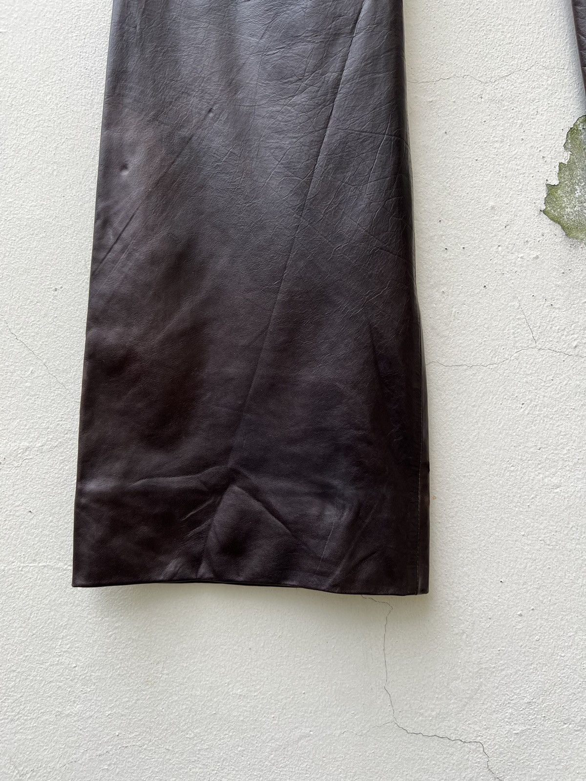 Izreel  Kazuhiro Takakura × Japanese Brand × Leather BIGLIDUE Kazuhiro Takakura Patina Horse Leather Flare Pant Size US 31 - 18 Thumbnail