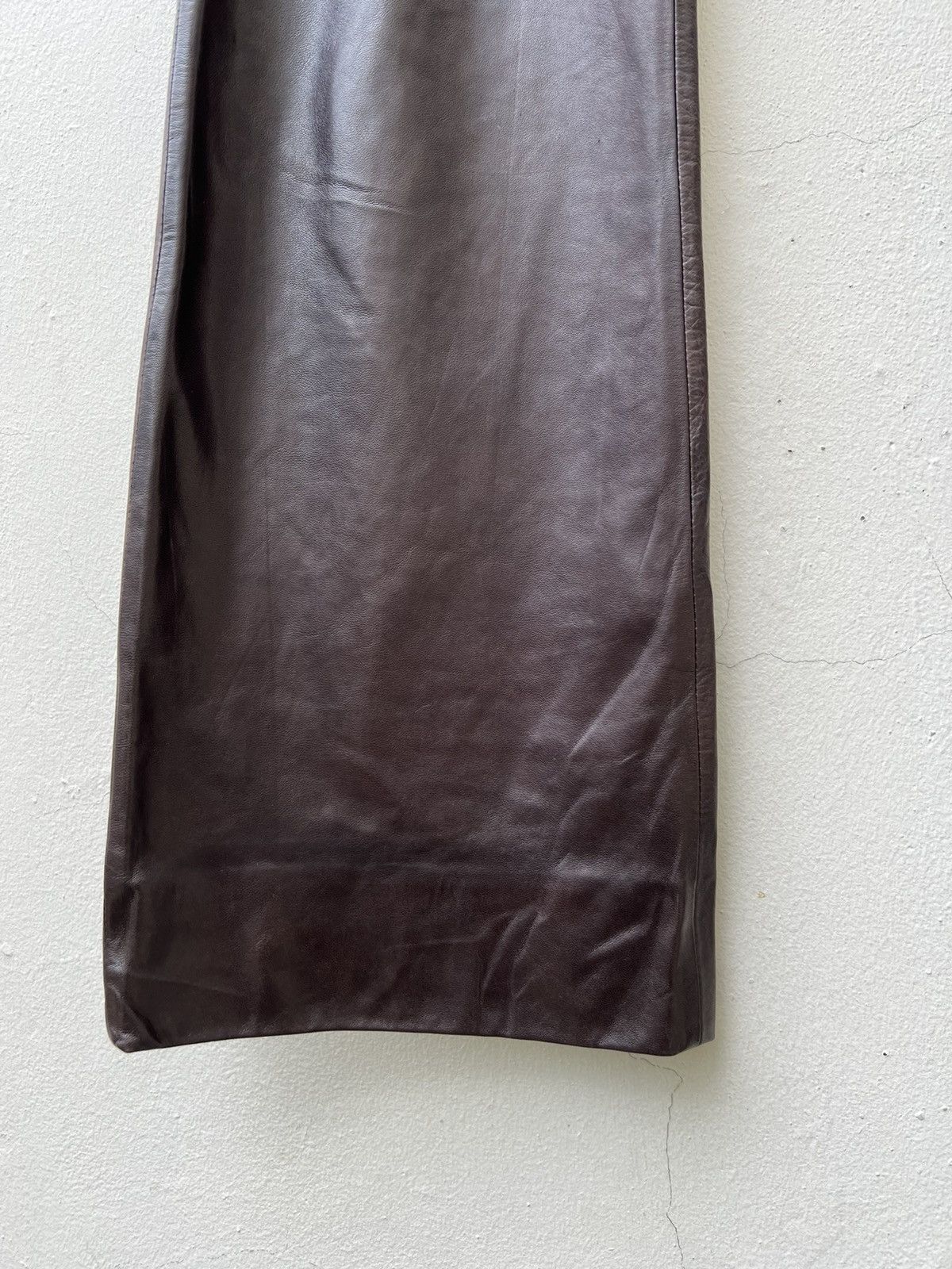Izreel  Kazuhiro Takakura × Japanese Brand × Leather BIGLIDUE Kazuhiro Takakura Patina Horse Leather Flare Pant Size US 31 - 11 Thumbnail
