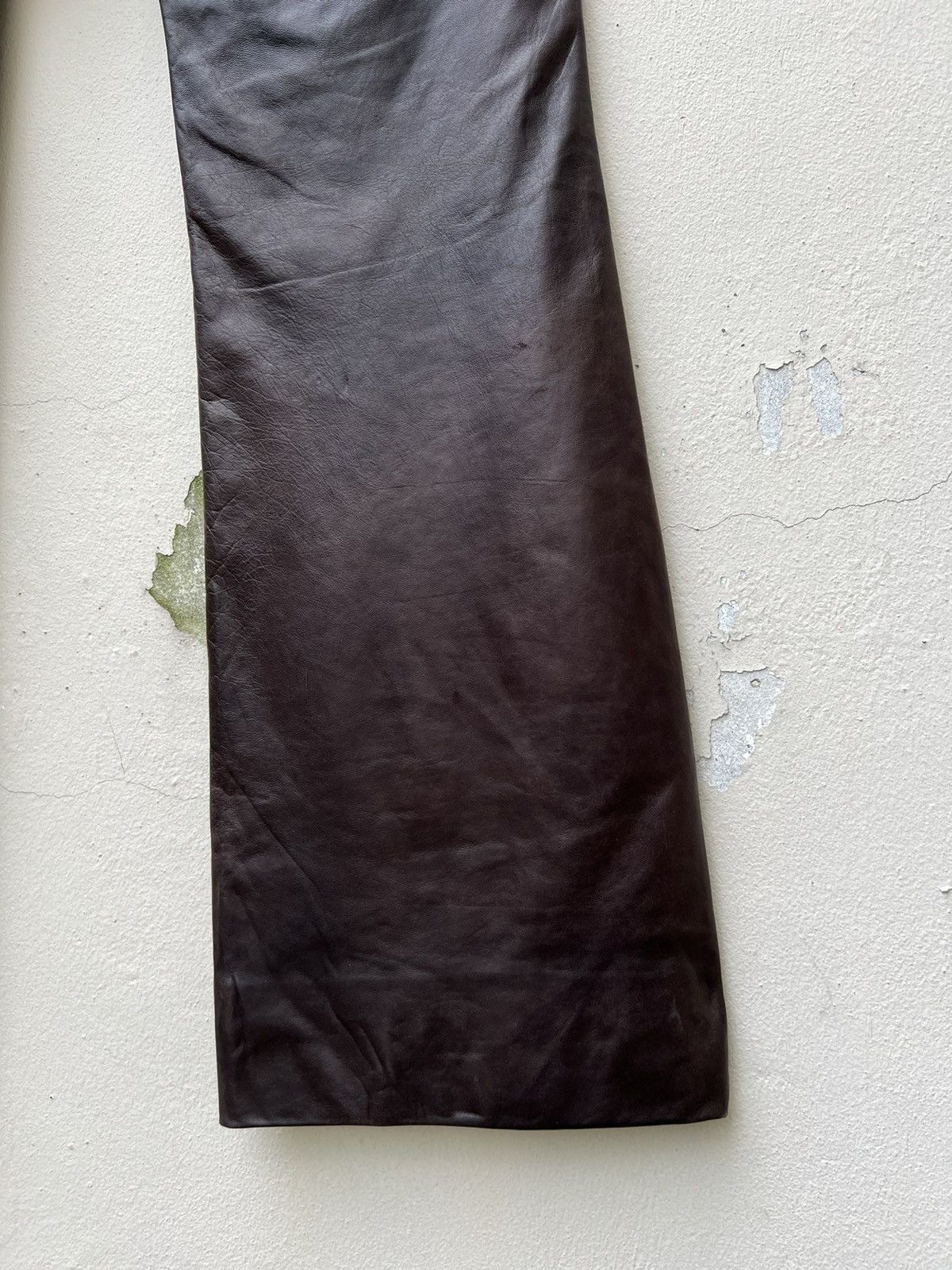 Izreel  Kazuhiro Takakura × Japanese Brand × Leather BIGLIDUE Kazuhiro Takakura Patina Horse Leather Flare Pant Size US 31 - 20 Thumbnail