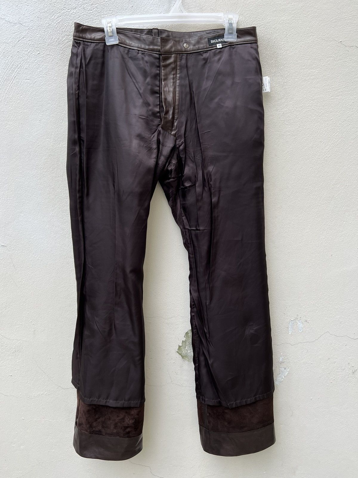 Izreel  Kazuhiro Takakura × Japanese Brand × Leather BIGLIDUE Kazuhiro Takakura Patina Horse Leather Flare Pant Size US 31 - 21 Thumbnail