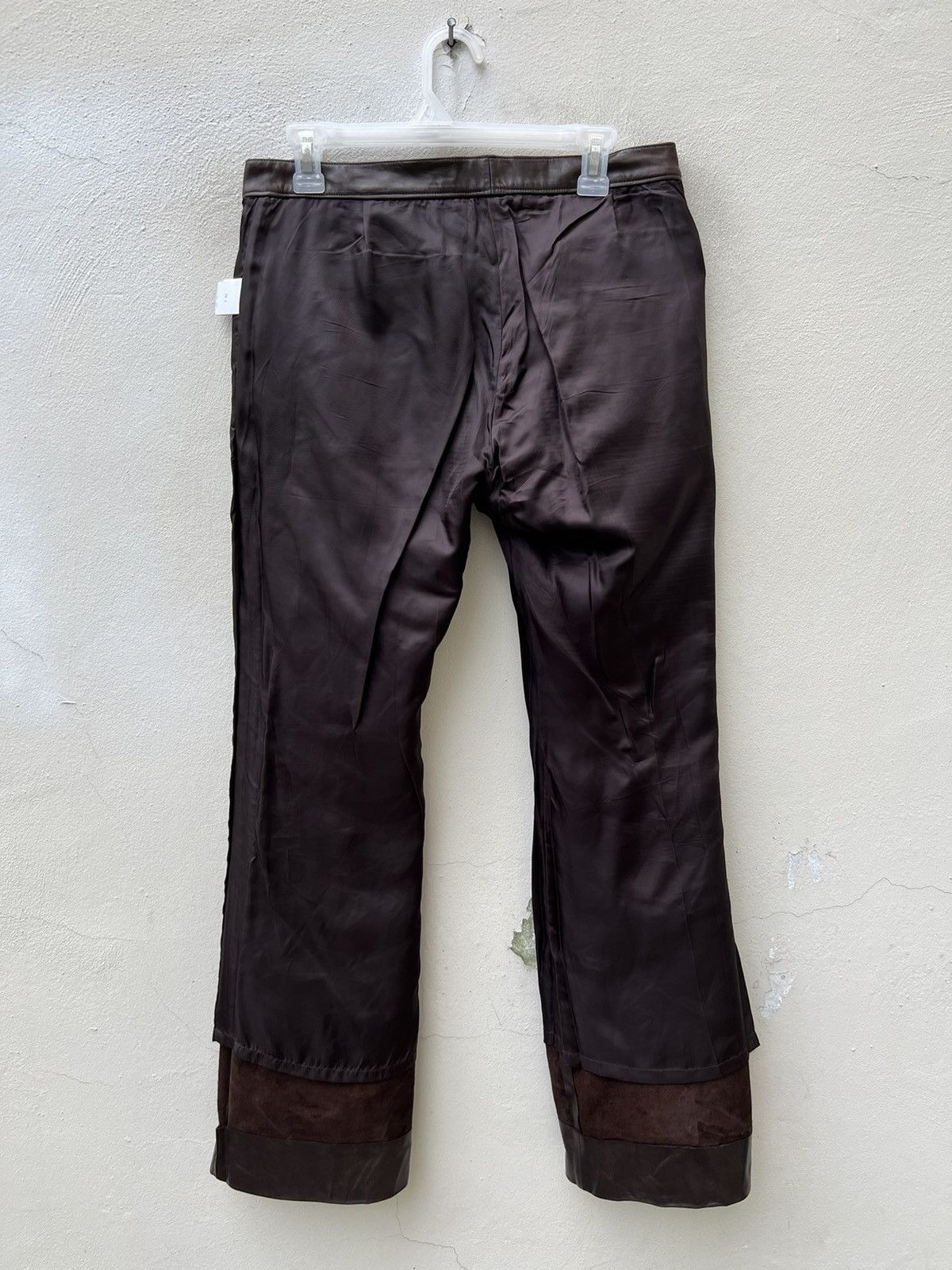 Izreel  Kazuhiro Takakura × Japanese Brand × Leather BIGLIDUE Kazuhiro Takakura Patina Horse Leather Flare Pant Size US 31 - 22 Thumbnail