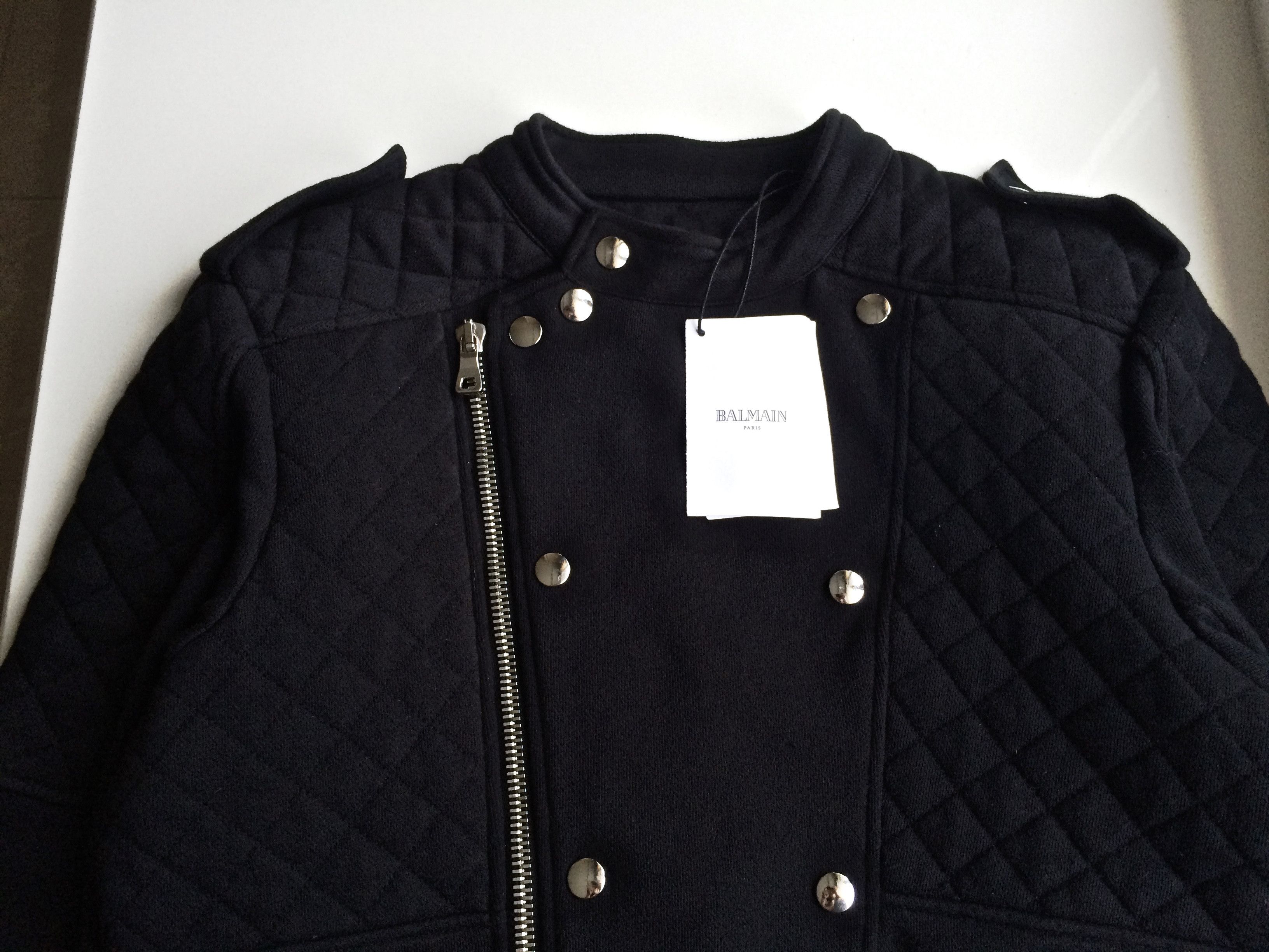 Balmain Quilted Biker Cotton Jacket Size US M / EU 48-50 / 2 - 4 Thumbnail