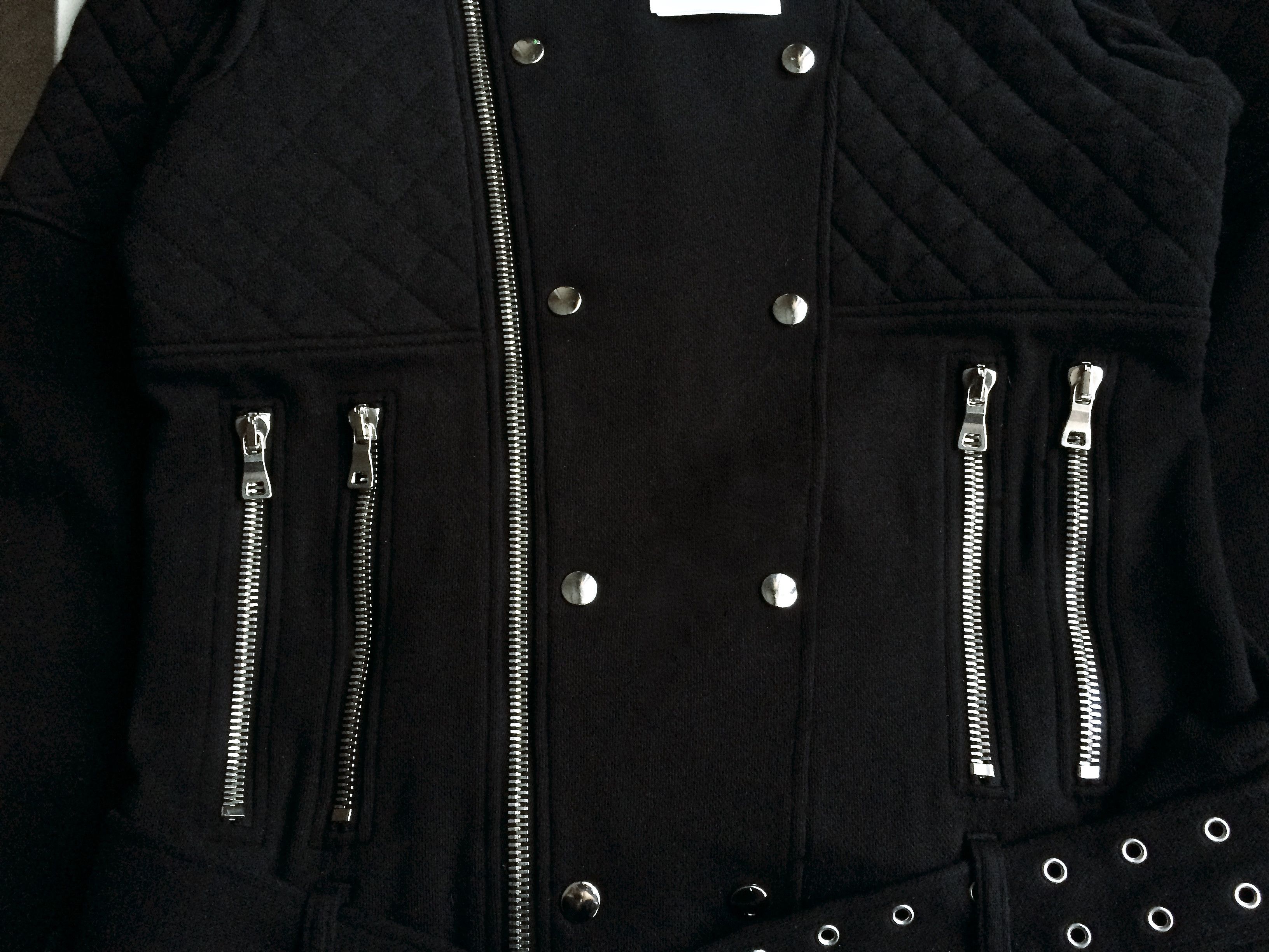 Balmain Quilted Biker Cotton Jacket Size US M / EU 48-50 / 2 - 6 Thumbnail