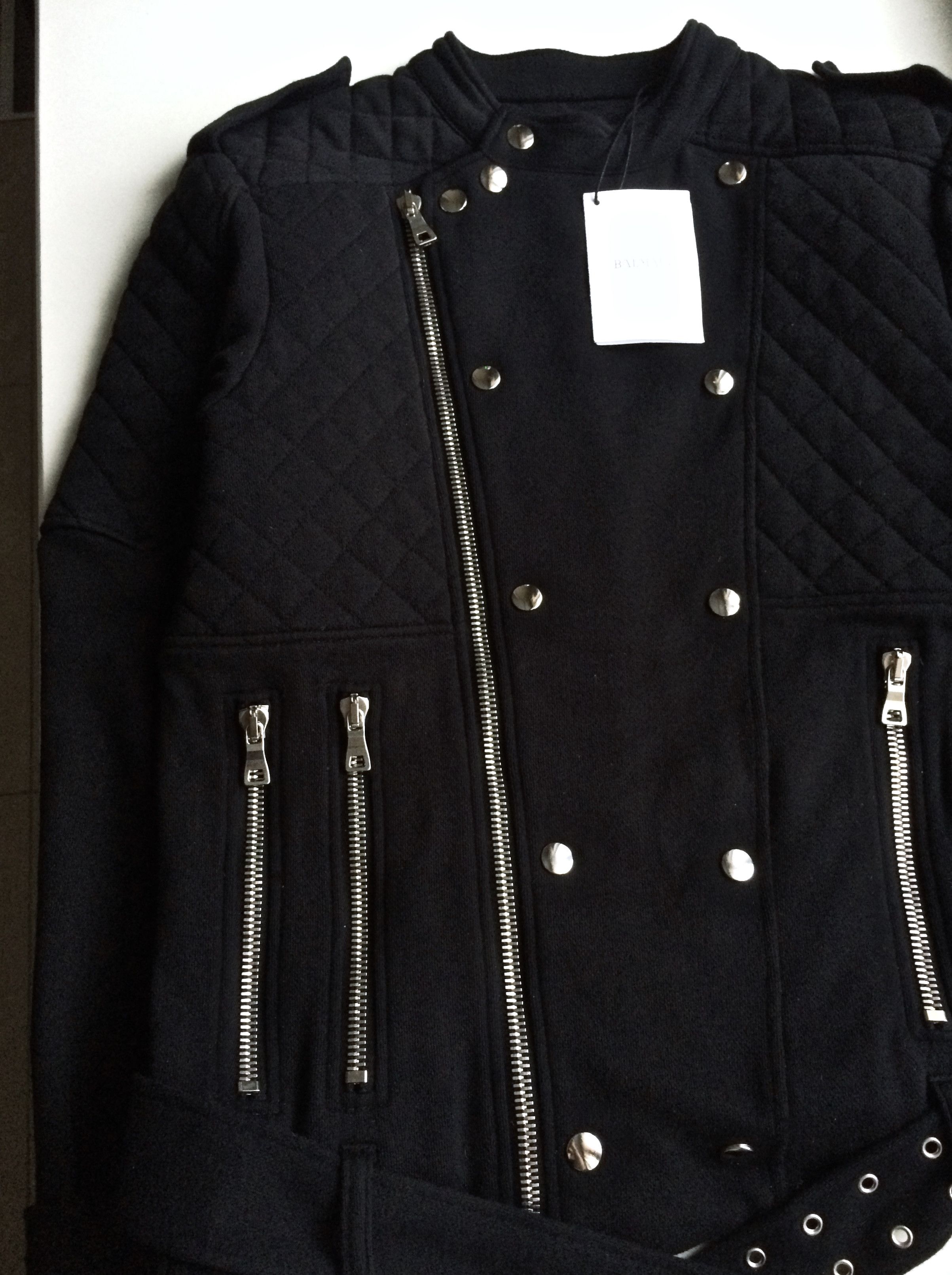 Balmain Quilted Biker Cotton Jacket Size US M / EU 48-50 / 2 - 5 Thumbnail
