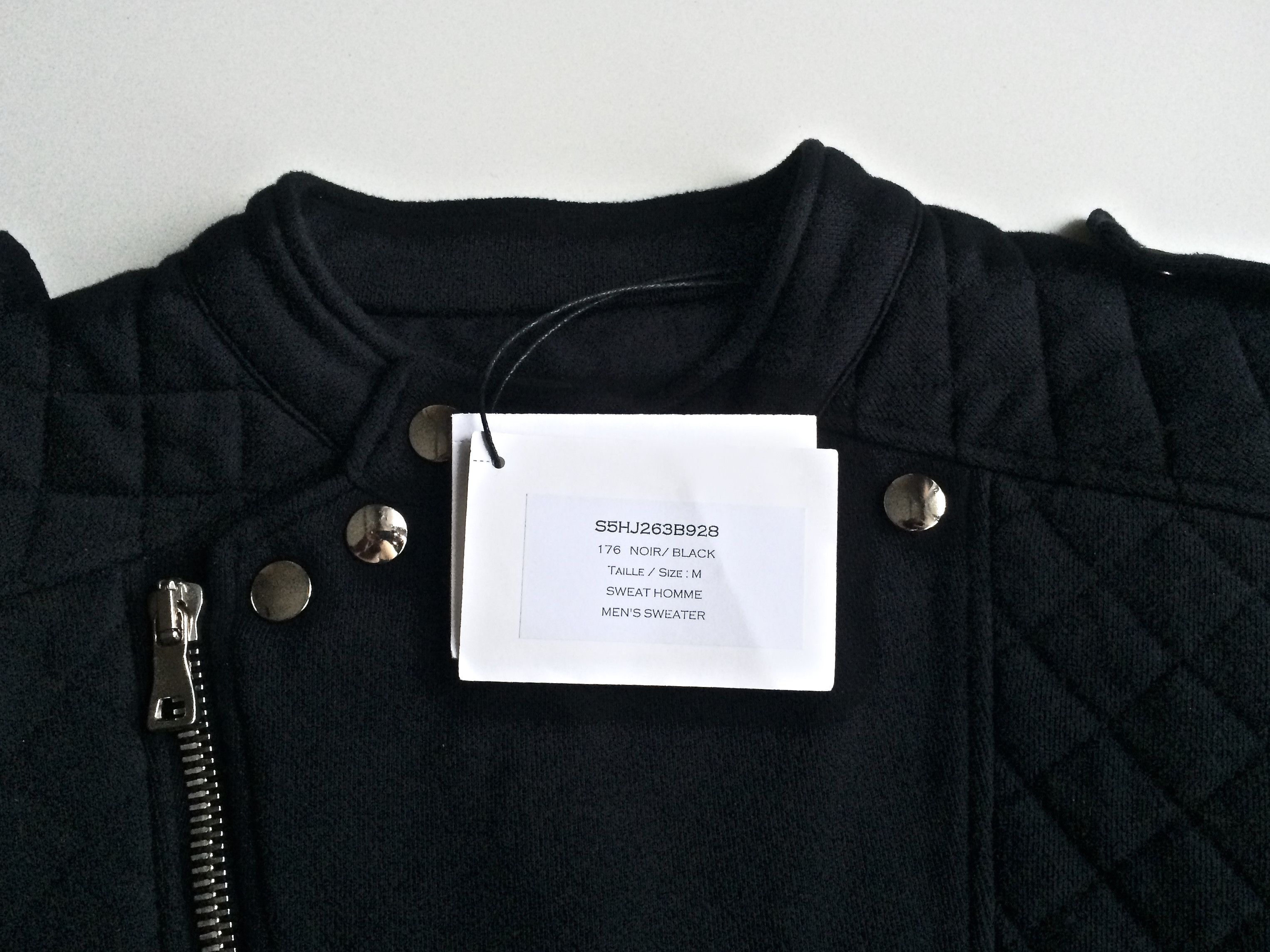 Balmain Quilted Biker Cotton Jacket Size US M / EU 48-50 / 2 - 7 Thumbnail