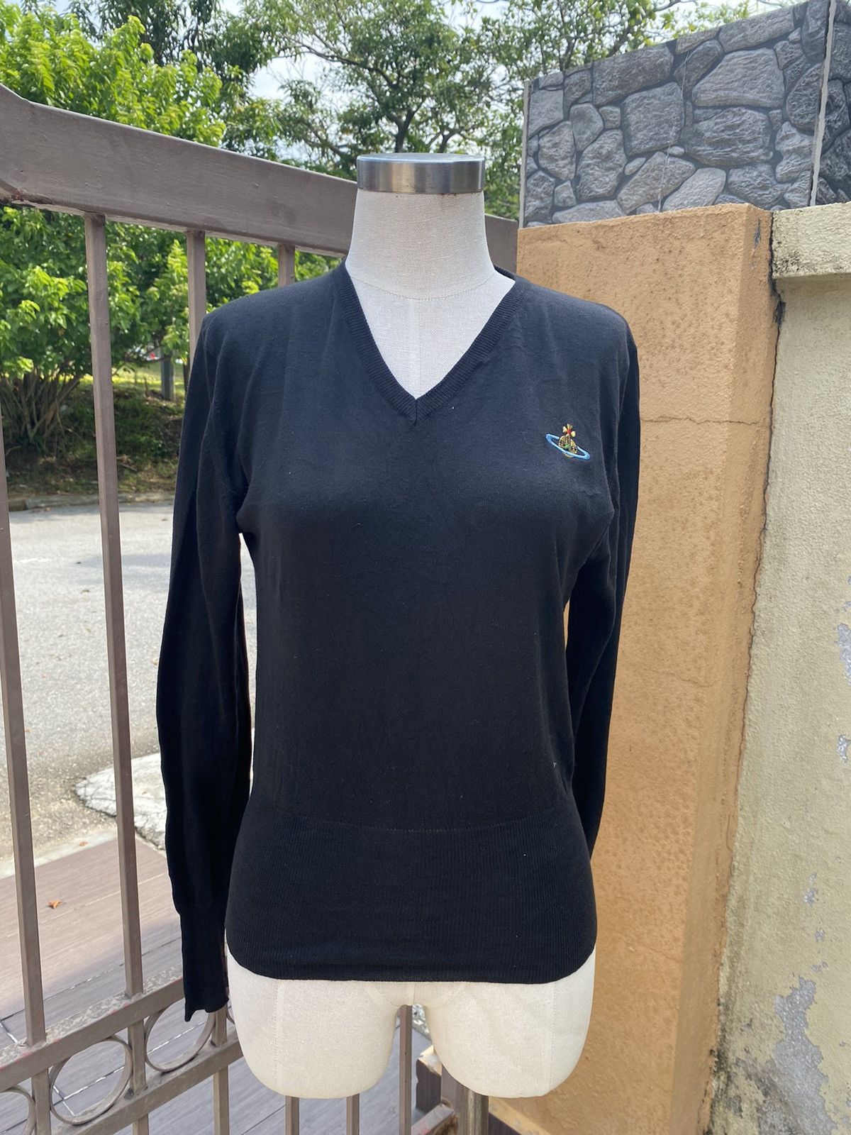 image of Vintage x Vivienne Westwood Black Jumper, Women's (Size Medium)