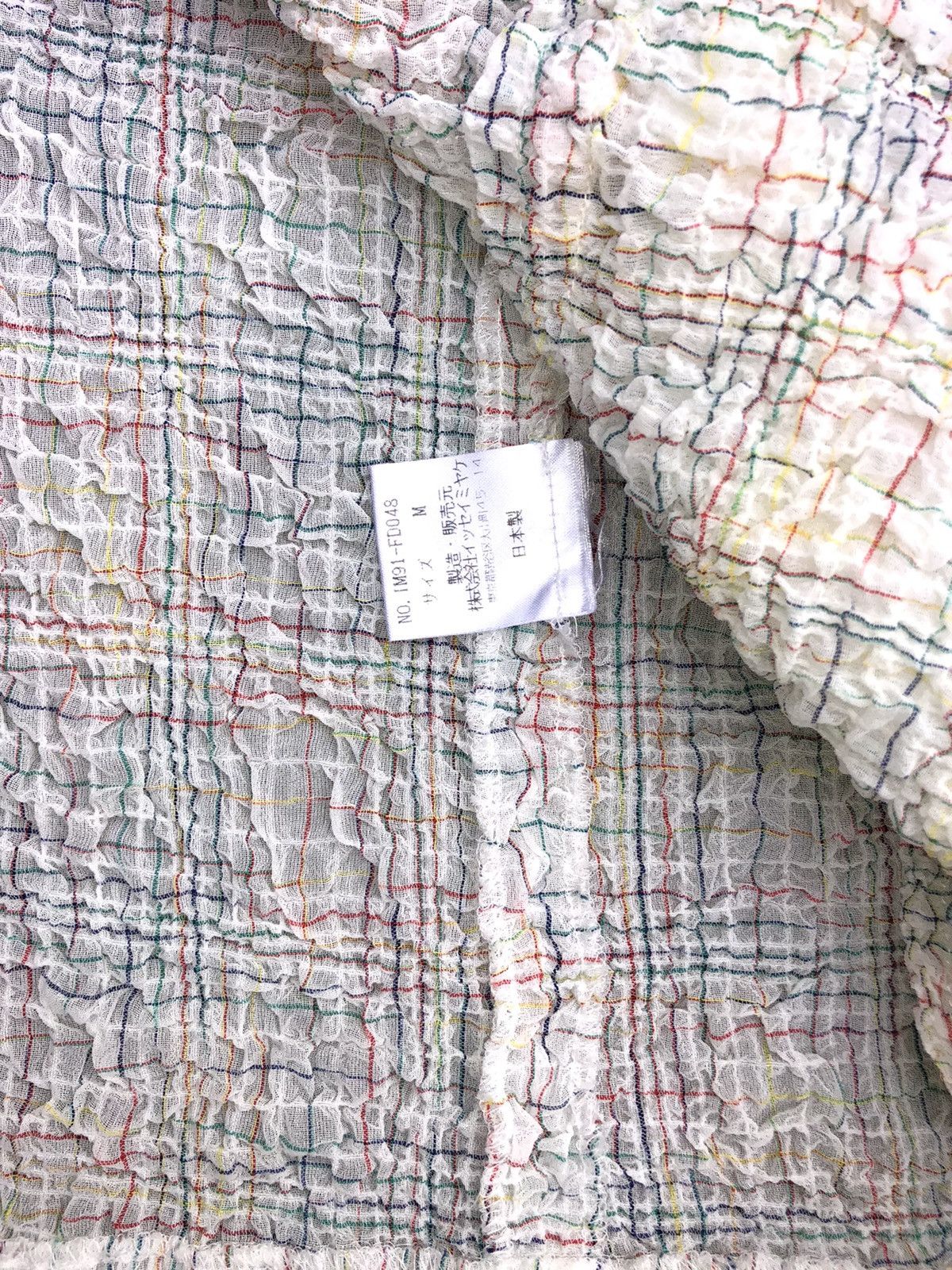 Issey Miyake 🐣 Issey Miyake aw95 runway mainline crinkle plaid blazer Size US M / EU 48-50 / 2 - 7 Thumbnail
