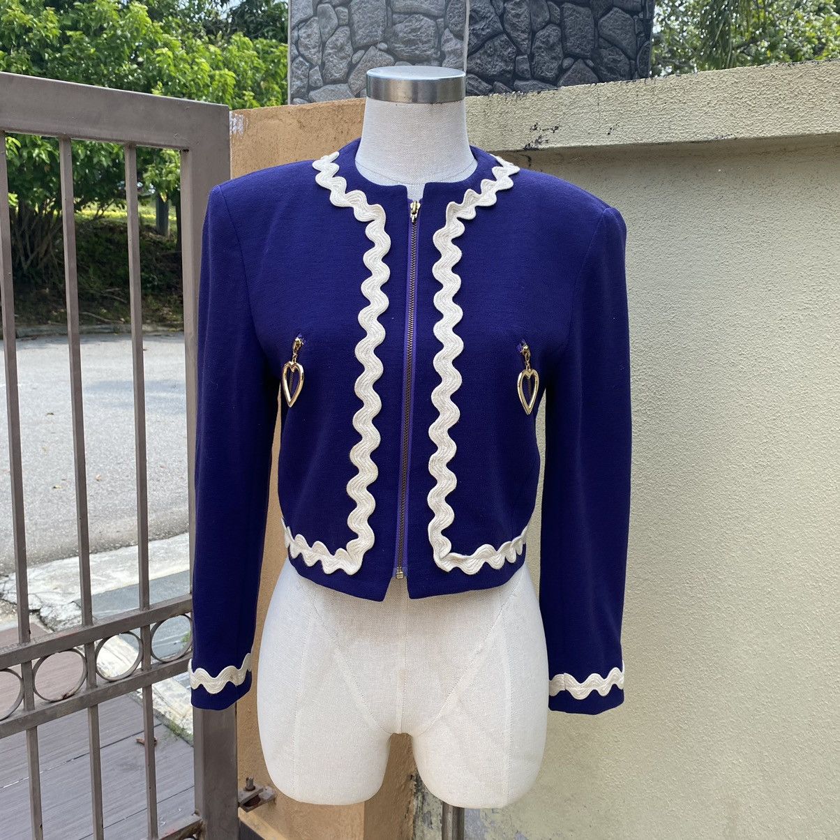 Moschino purple wool jacket Size M / US 6-8 / IT 42-44 - 1 Thumbnail