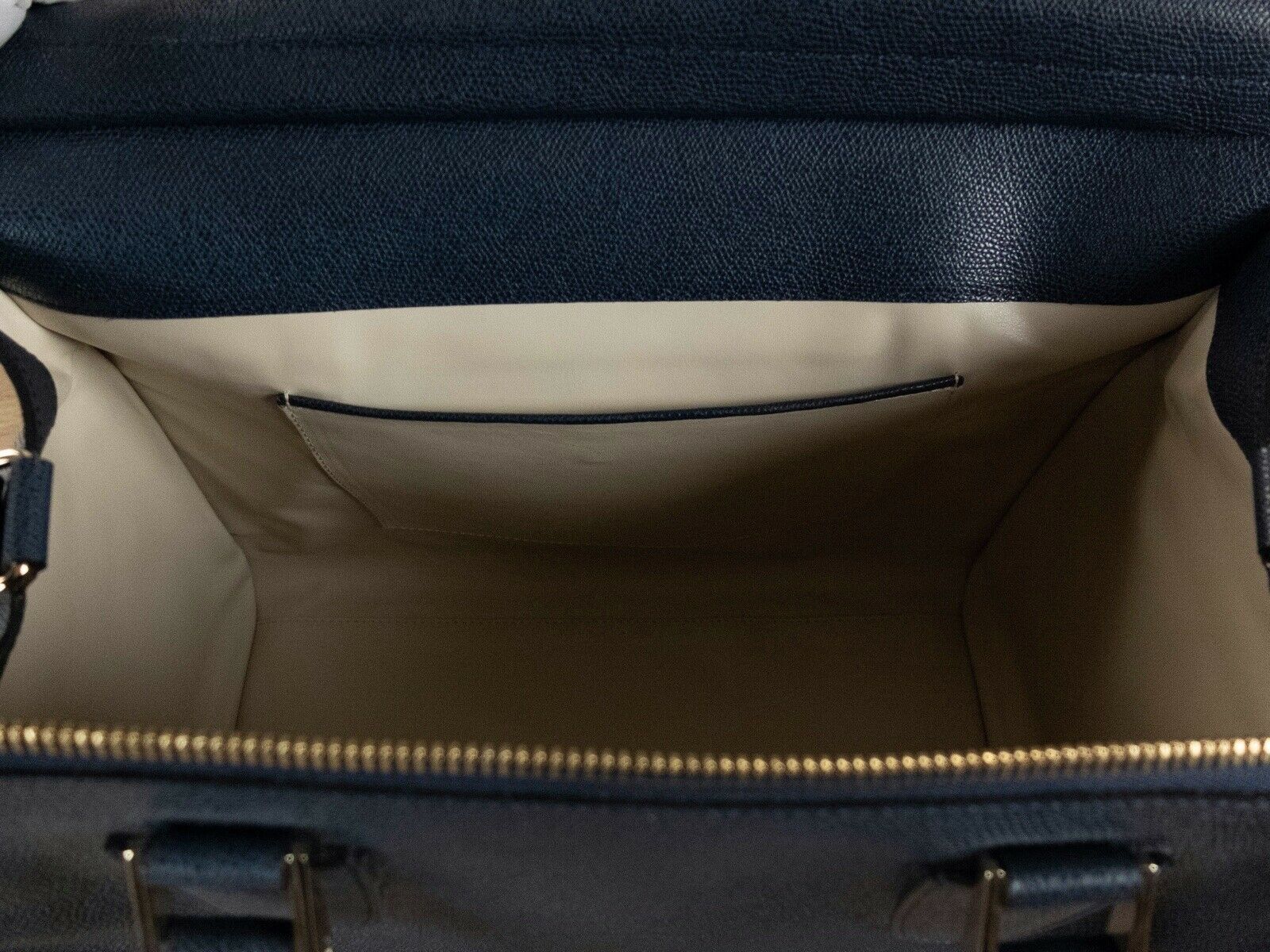 Valextra $3190 VALEXTRA Boston blue textured leather top handle bag Size ONE SIZE - 11 Thumbnail