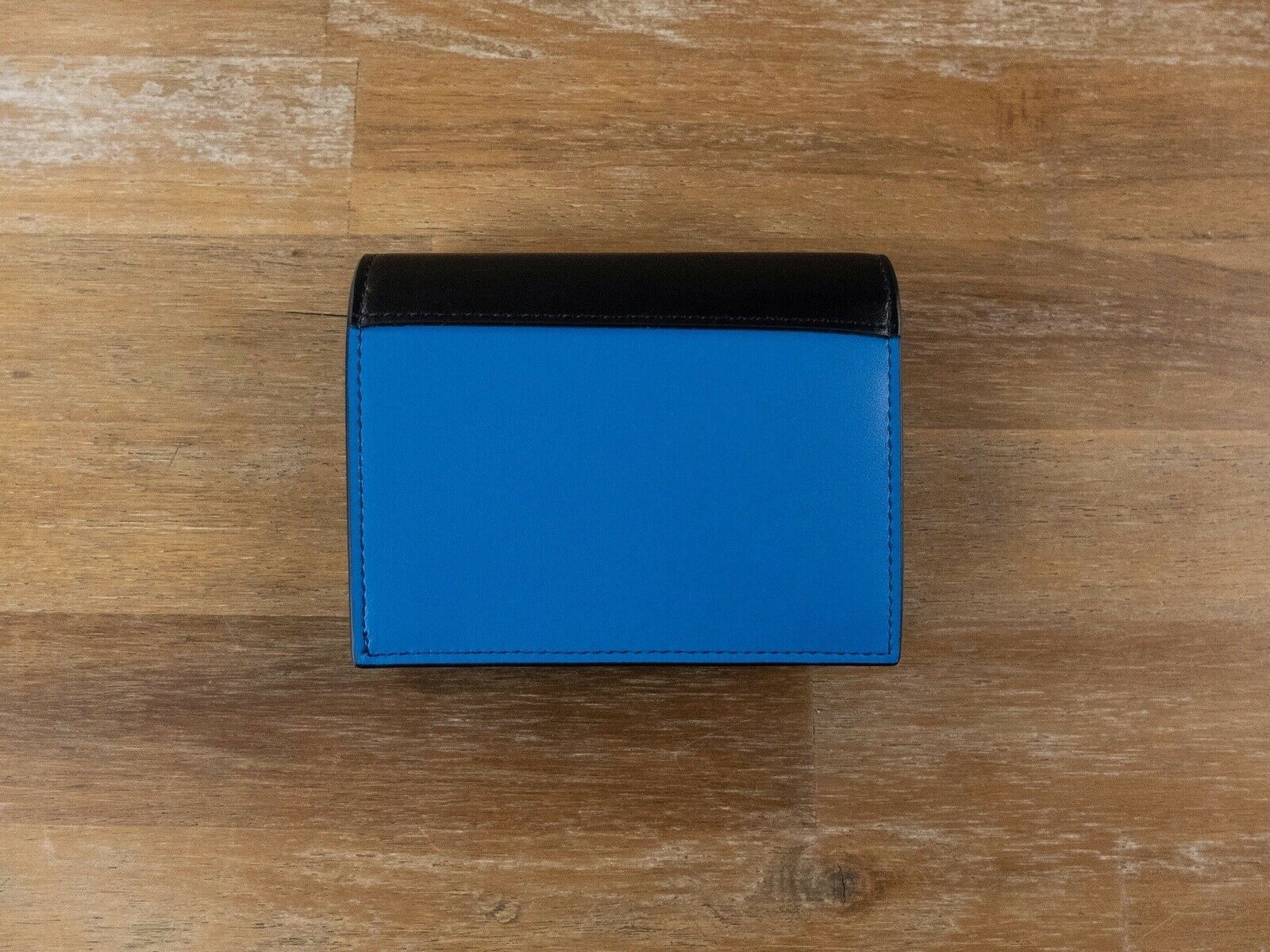 Prada PRADA blue black City Calf compact bifold leather wallet Size ONE SIZE - 2 Thumbnail