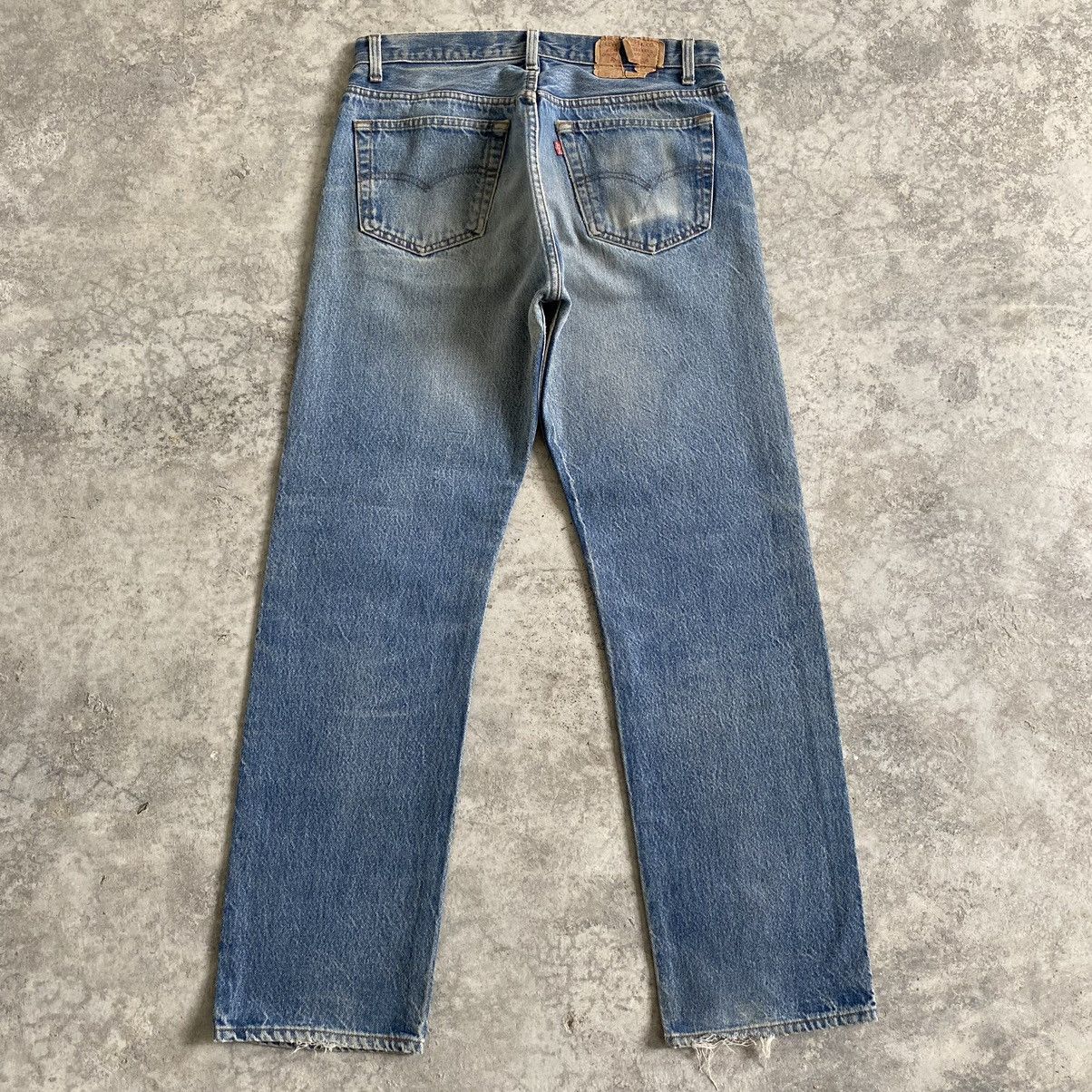 Levi's Size 32x30.5 VTG 80’s Levi's 501 Stonewashed Blue Jeans Size US 32 / EU 48 - 12 Thumbnail