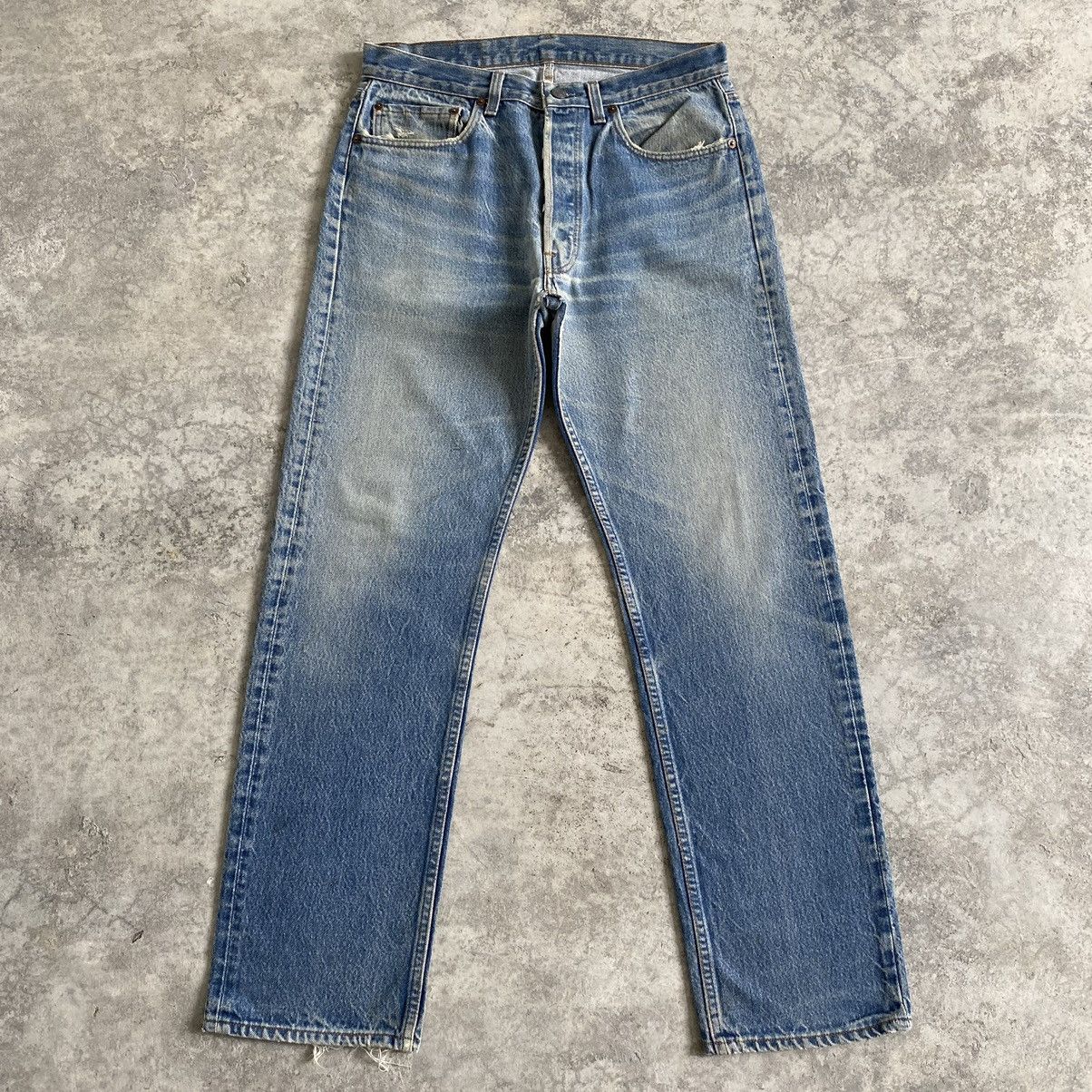 Levi's Size 32x30.5 VTG 80’s Levi's 501 Stonewashed Blue Jeans Size US 32 / EU 48 - 1 Thumbnail