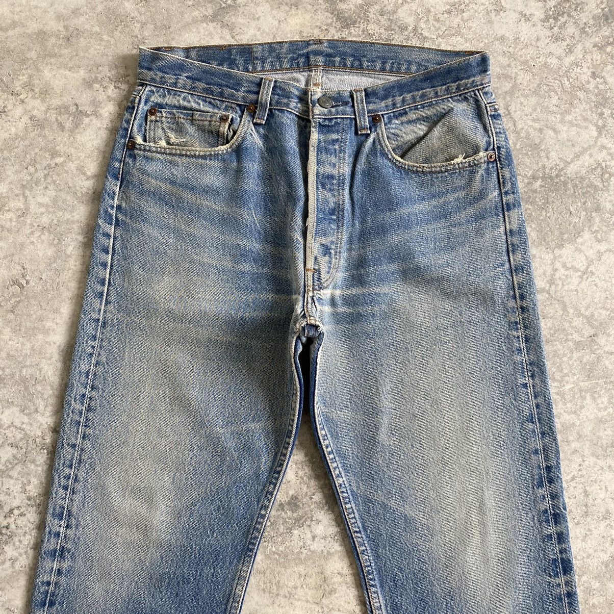 Levi's Size 32x30.5 VTG 80’s Levi's 501 Stonewashed Blue Jeans Size US 32 / EU 48 - 5 Thumbnail