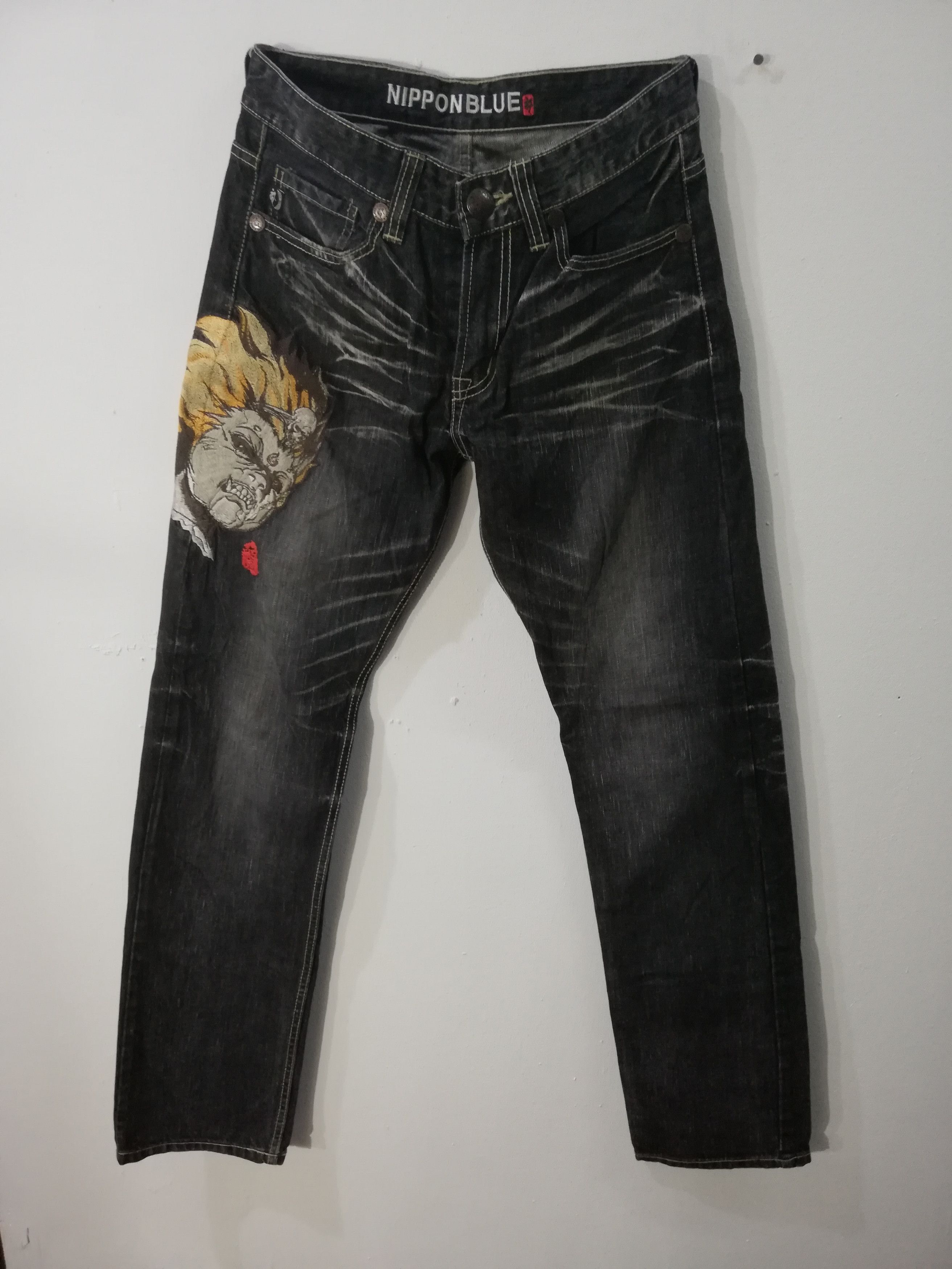 Japanese Brand Jizo Basatsu Nippon Blue 0N7217 Size US 30 / EU 46 - 8 Thumbnail