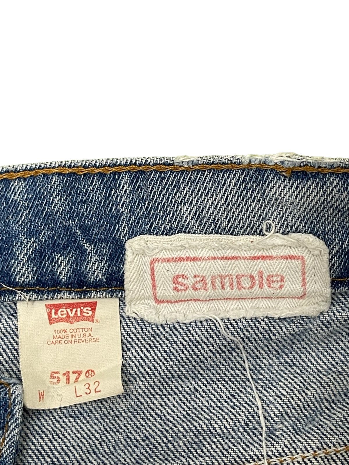 Levi's Vintage Clothing Flare Jeans 1995 Levi’s 517 USA Rebuild by Sample Japan 3🟦5 Size US 31 - 23 Thumbnail