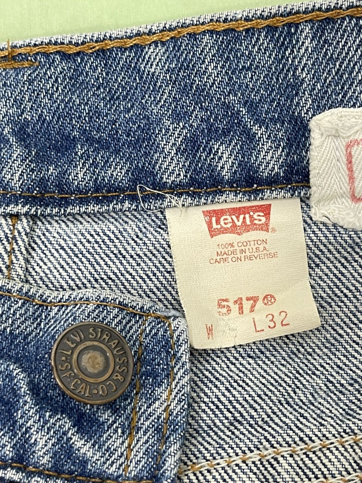 Levi's Vintage Clothing Flare Jeans 1995 Levi’s 517 USA Rebuild by Sample Japan 3🟦5 Size US 31 - 24 Thumbnail