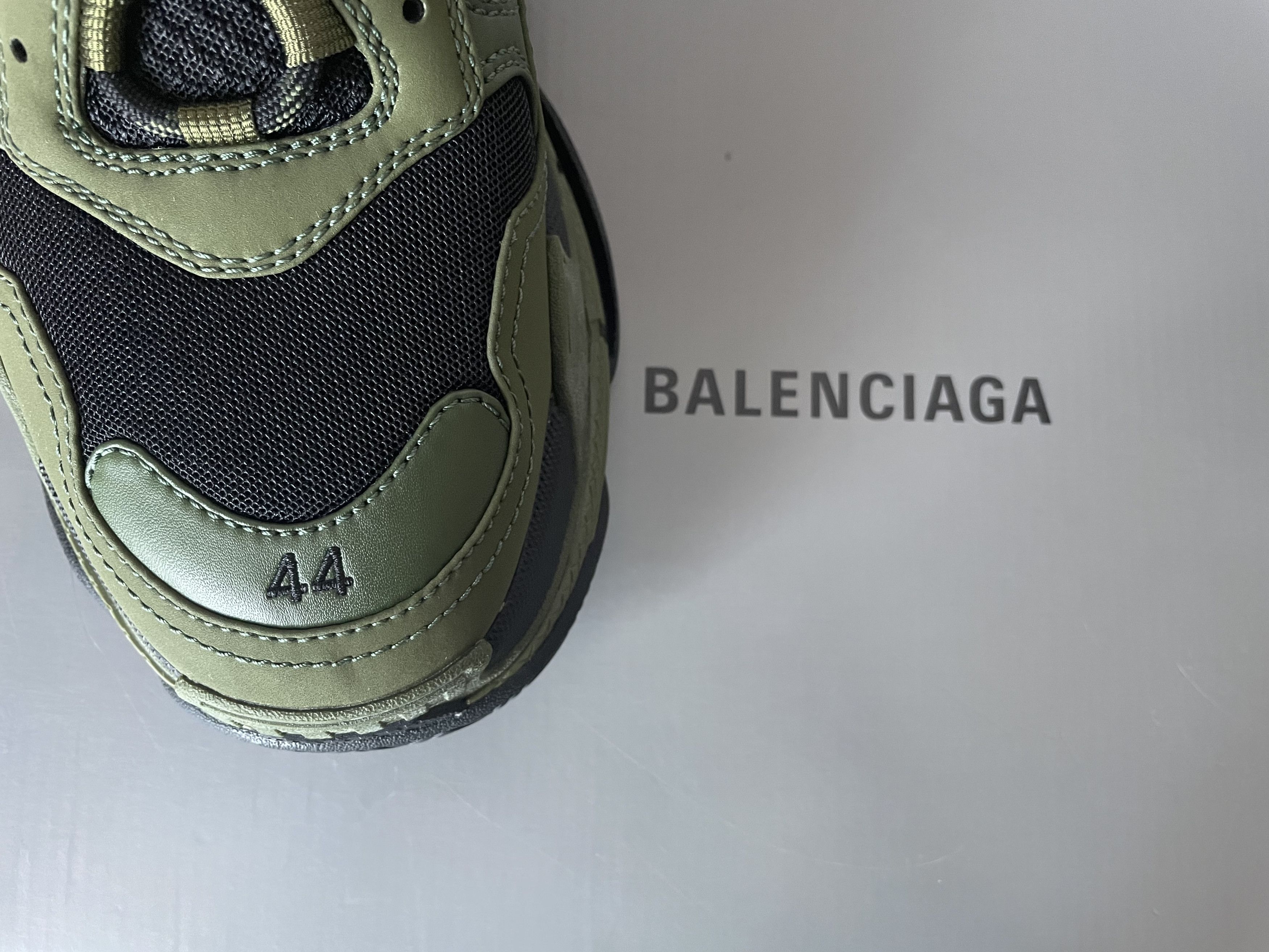 Balenciaga Triple S Khaki/Green Sneakers Size US 11 / EU 44 - 6 Thumbnail