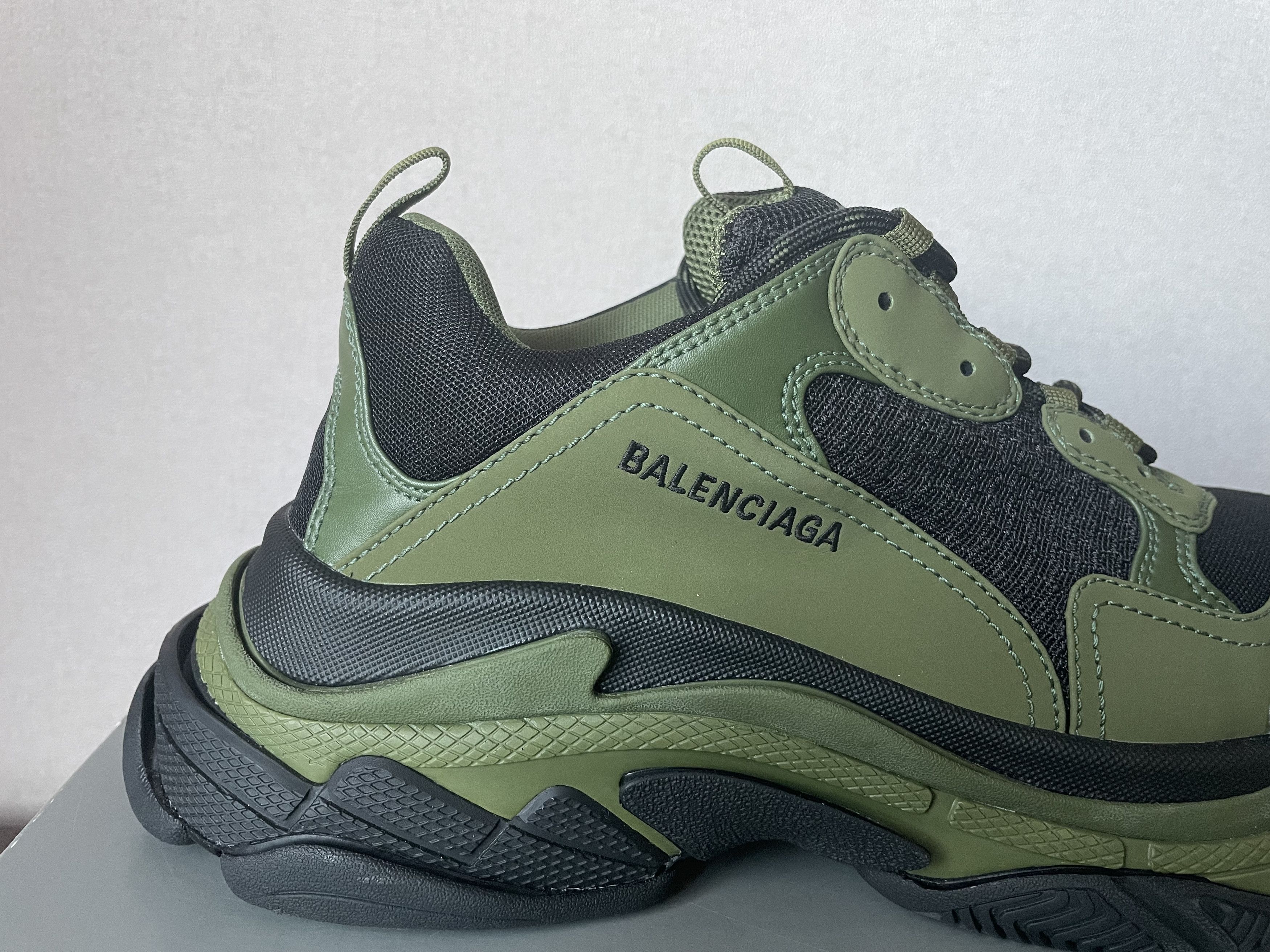 Balenciaga Triple S Khaki/Green Sneakers Size US 11 / EU 44 - 5 Thumbnail