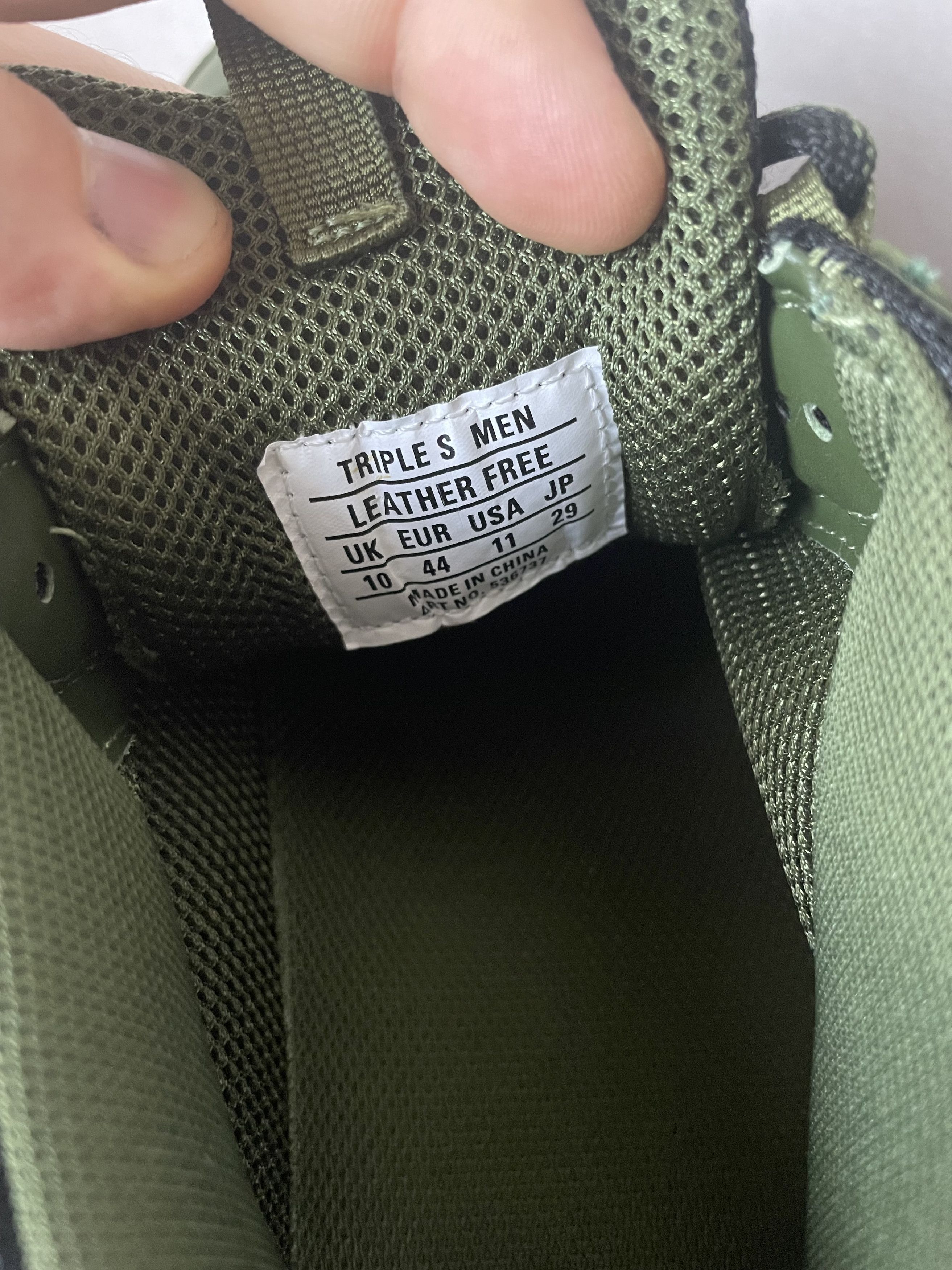 Balenciaga Triple S Khaki/Green Sneakers Size US 11 / EU 44 - 7 Thumbnail