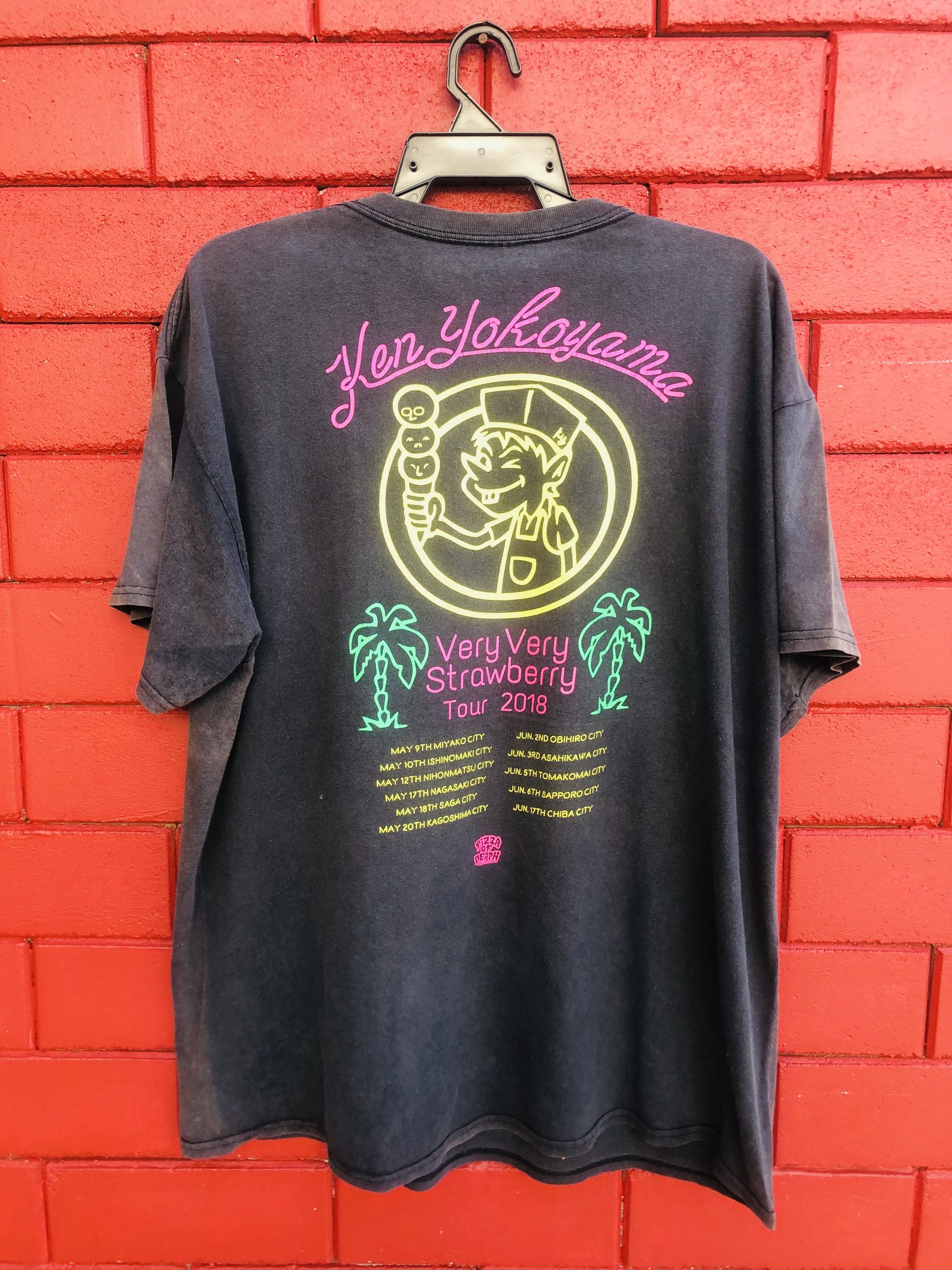 image of Vintage Pizza Of Death Ken Yokoyama Designer Fashion in Faded Black, Men's (Size Large)