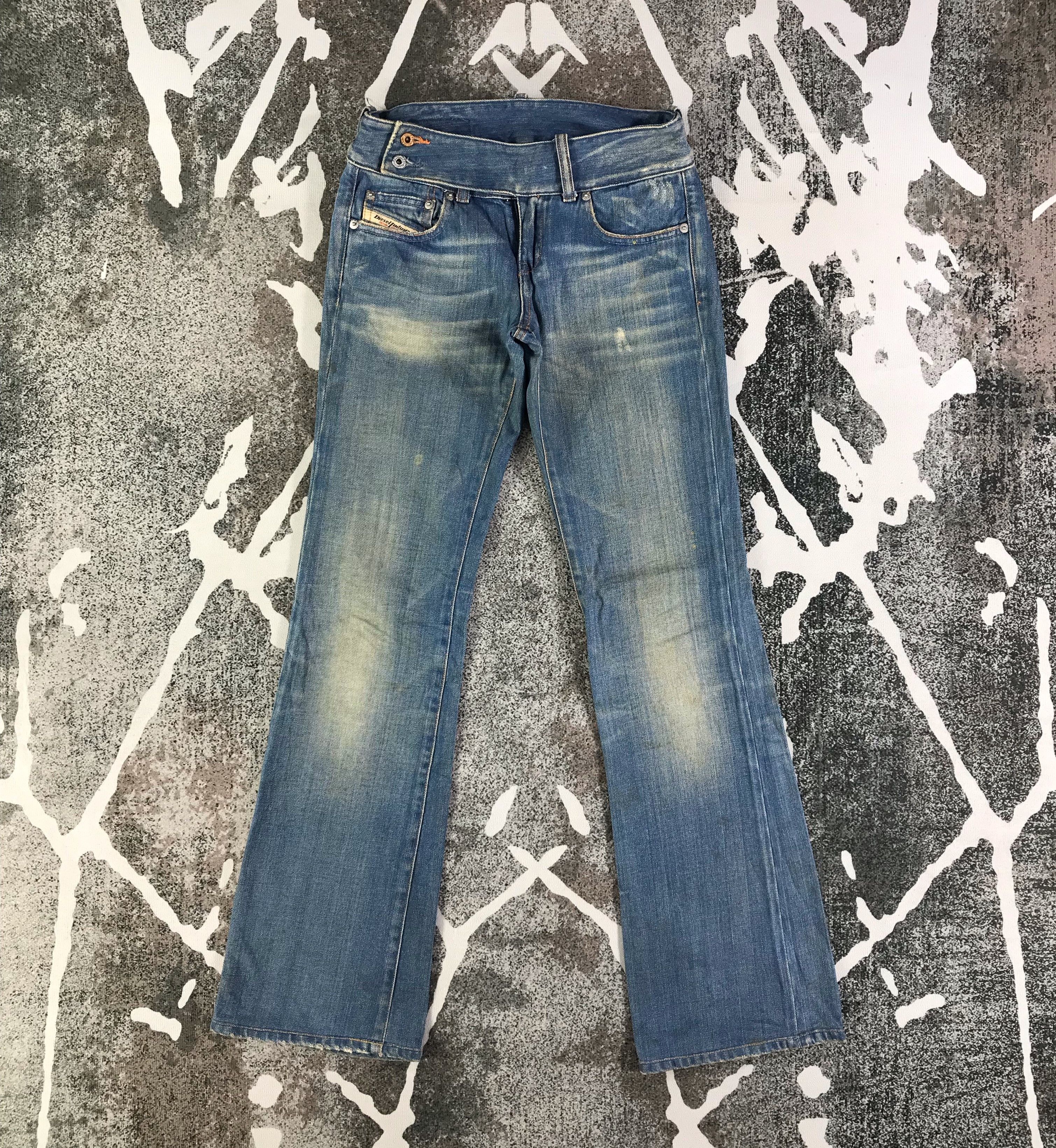 image of Diesel Faded Blue Flared Jeans Kj2013, Women's (Size 24)