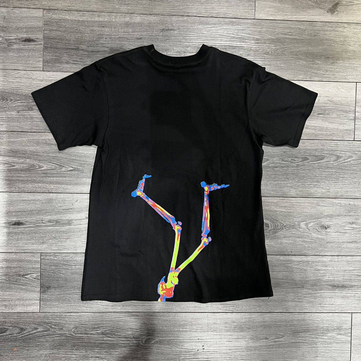 Vlone Vlone Thermal Skeleton T-Shirt Black Sz M Size US M / EU 48-50 / 2 - 2 Thumbnail