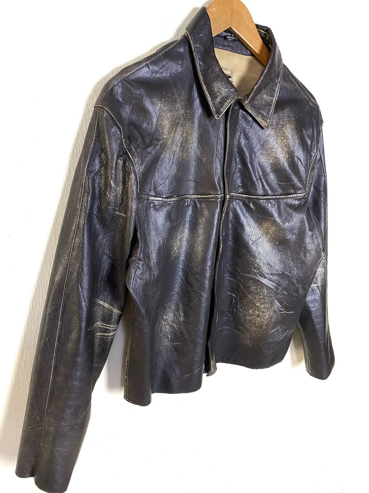 Japanese Brand × Yoshiyuki Konishi Vintage Yoshiku Konishi Leather Jacket Size L / US 10 / IT 46 - 3 Thumbnail