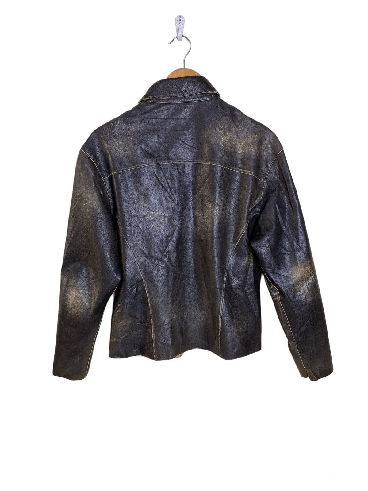 Japanese Brand × Yoshiyuki Konishi Vintage Yoshiku Konishi Leather Jacket Size L / US 10 / IT 46 - 7 Thumbnail
