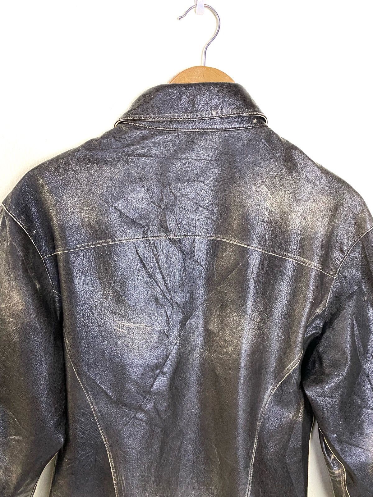 Japanese Brand × Yoshiyuki Konishi Vintage Yoshiku Konishi Leather Jacket Size L / US 10 / IT 46 - 8 Thumbnail
