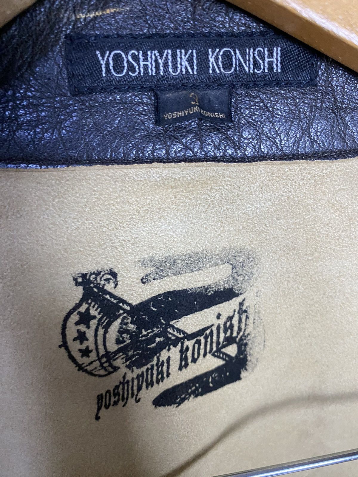 Japanese Brand × Yoshiyuki Konishi Vintage Yoshiku Konishi Leather Jacket Size L / US 10 / IT 46 - 10 Thumbnail