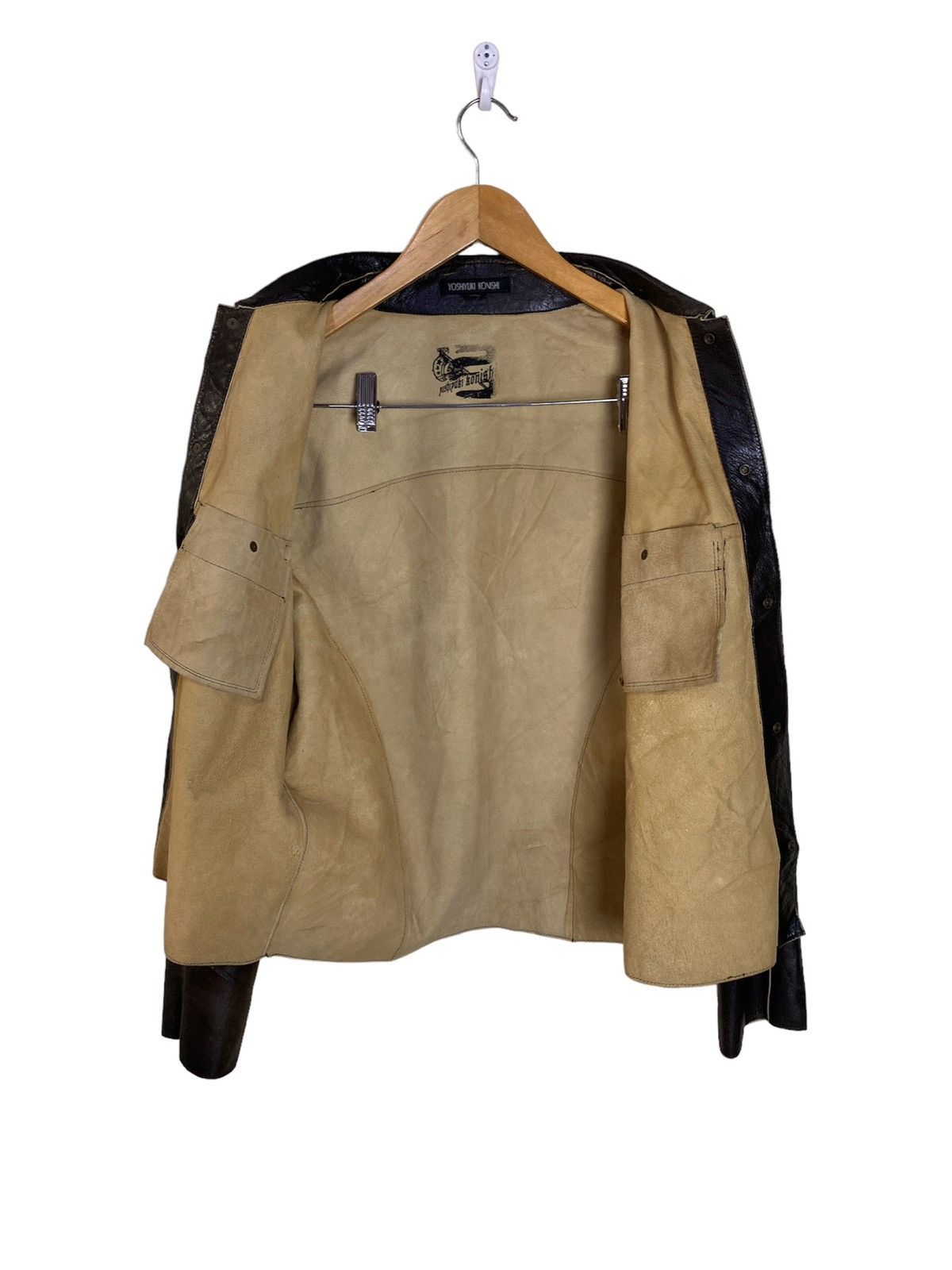 Japanese Brand × Yoshiyuki Konishi Vintage Yoshiku Konishi Leather Jacket Size L / US 10 / IT 46 - 9 Thumbnail