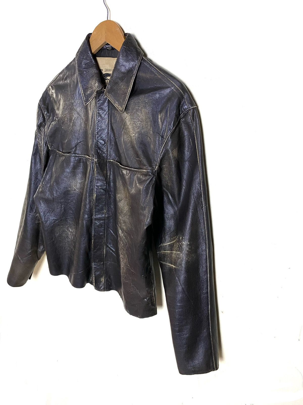 Japanese Brand × Yoshiyuki Konishi Vintage Yoshiku Konishi Leather Jacket Size L / US 10 / IT 46 - 4 Thumbnail