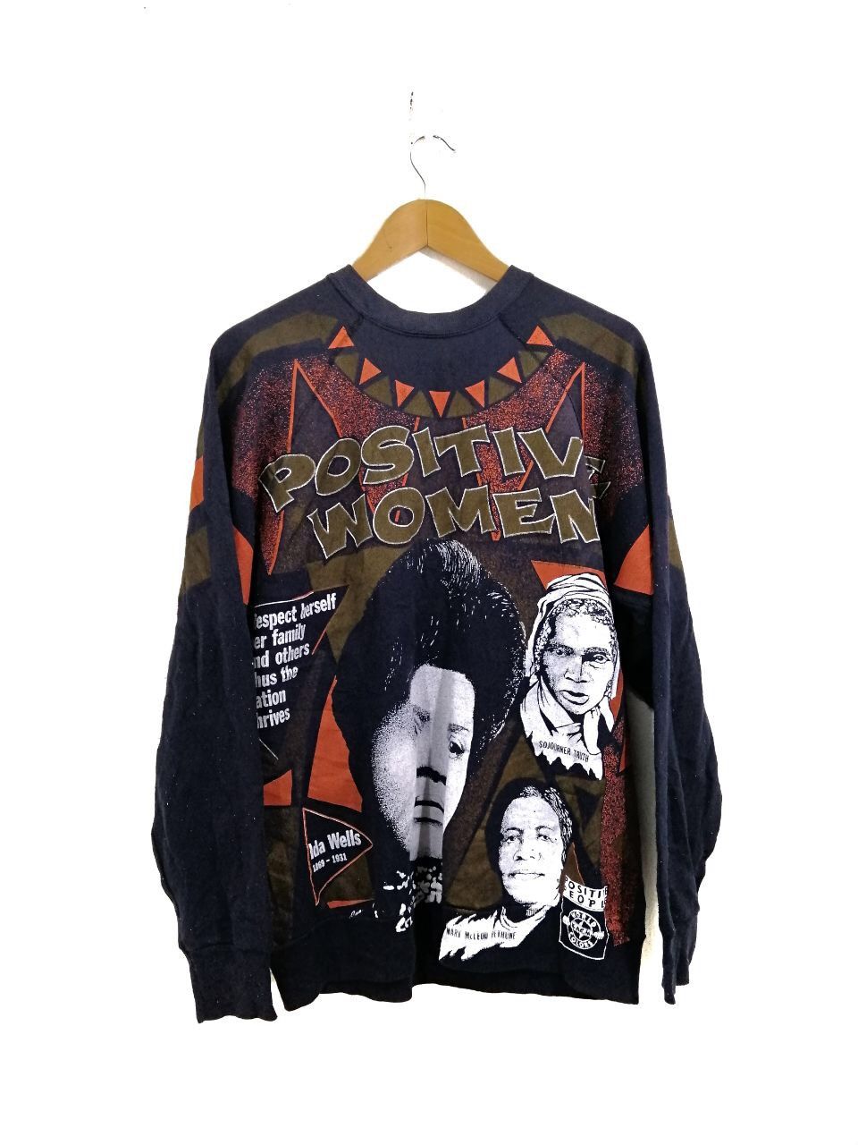 Vintage Vintage Ida Wells Positive Women Sweatshirt Fullprint Design Size XL / US 12-14 / IT 48-50 - 2 Thumbnail