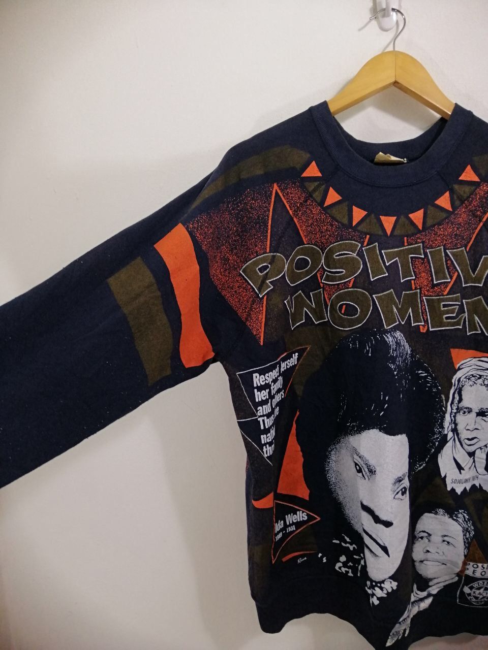 Vintage Vintage Ida Wells Positive Women Sweatshirt Fullprint Design Size XL / US 12-14 / IT 48-50 - 6 Thumbnail