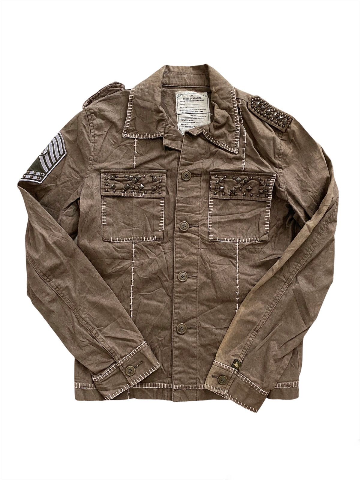 291295=HOMME Mlilitary Colture Jacket design Punk