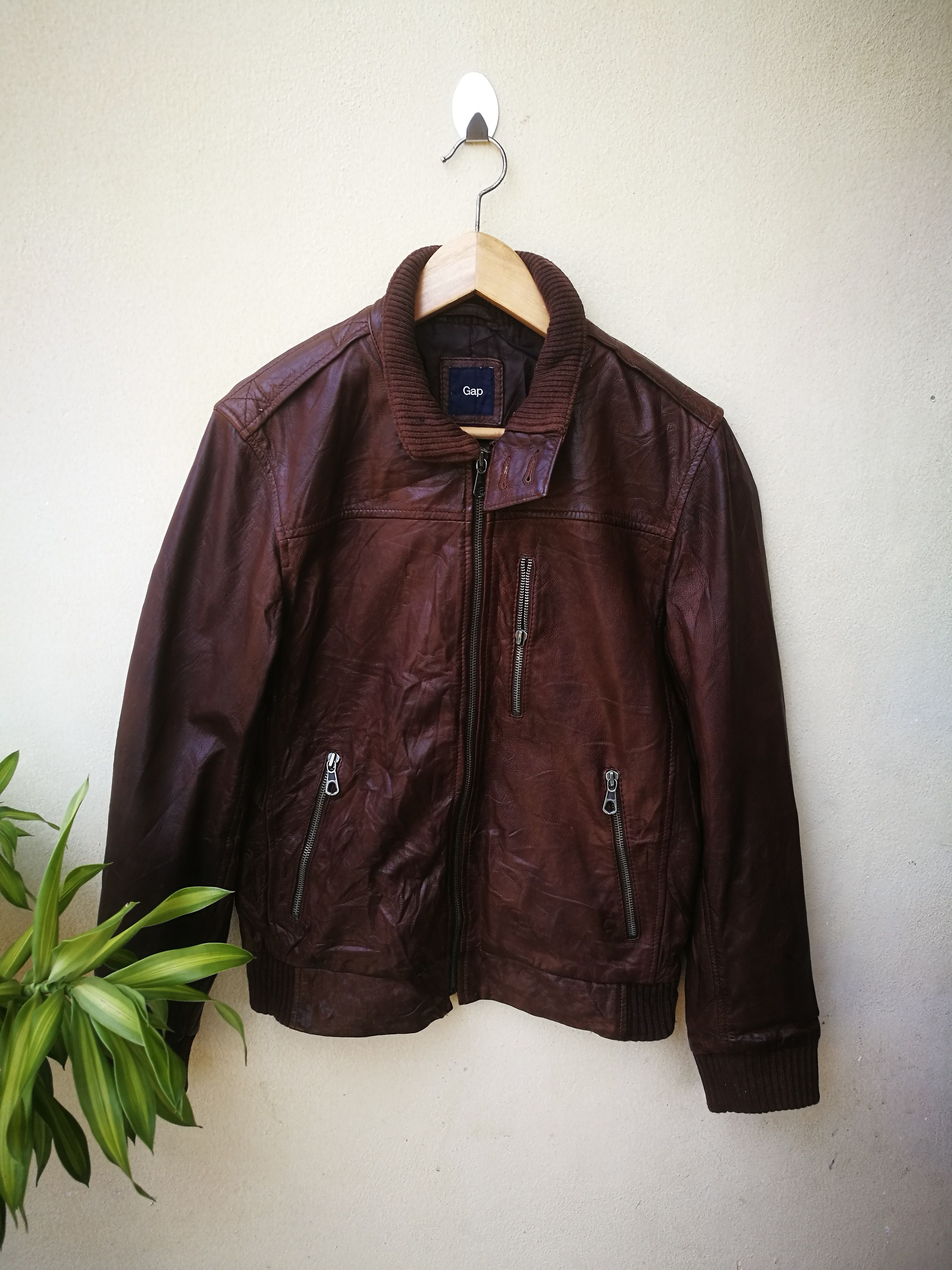 New gap lamb leather sale Jacket