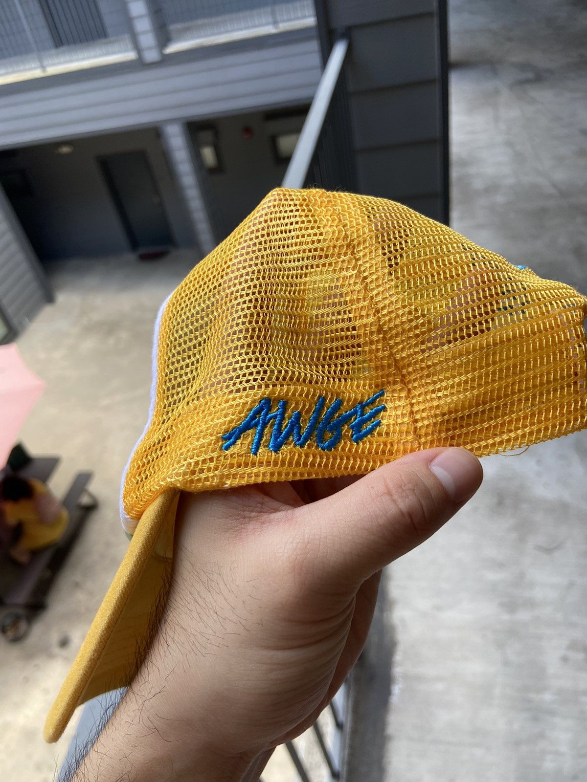 A$AP Rocky × AWGE RARE Mercedes Benz SXSW AWGE Yellow Trucker Hat Yellow White Size ONE SIZE - 5 Thumbnail