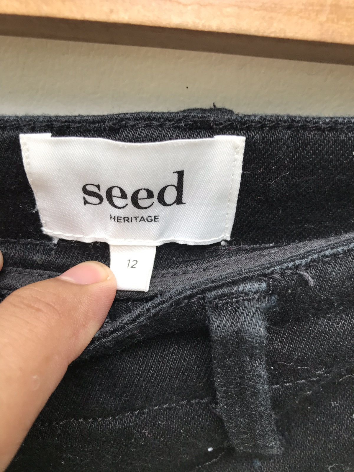 Designer Black Cargo Zipper Brand Seed Skinny Pants Size US 29 - 7 Thumbnail