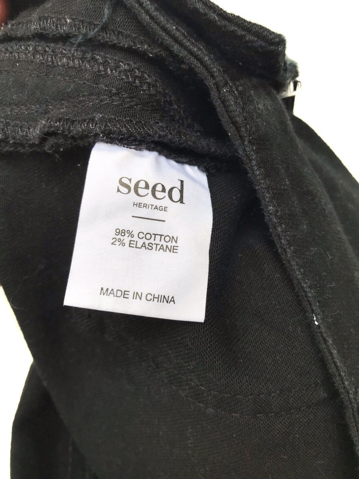 Designer Black Cargo Zipper Brand Seed Skinny Pants Size US 29 - 8 Thumbnail